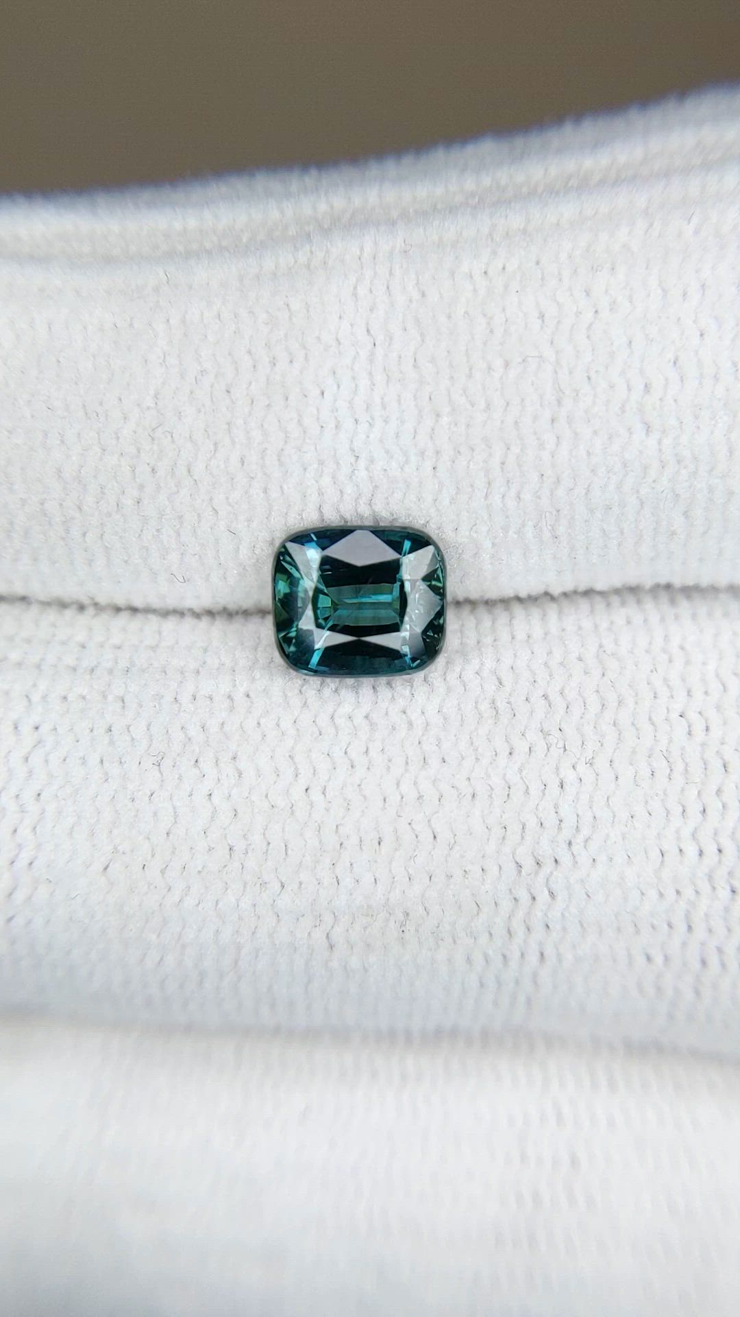 1.52 Ct. Greenish Blue Sapphire from Madagascar Size Video