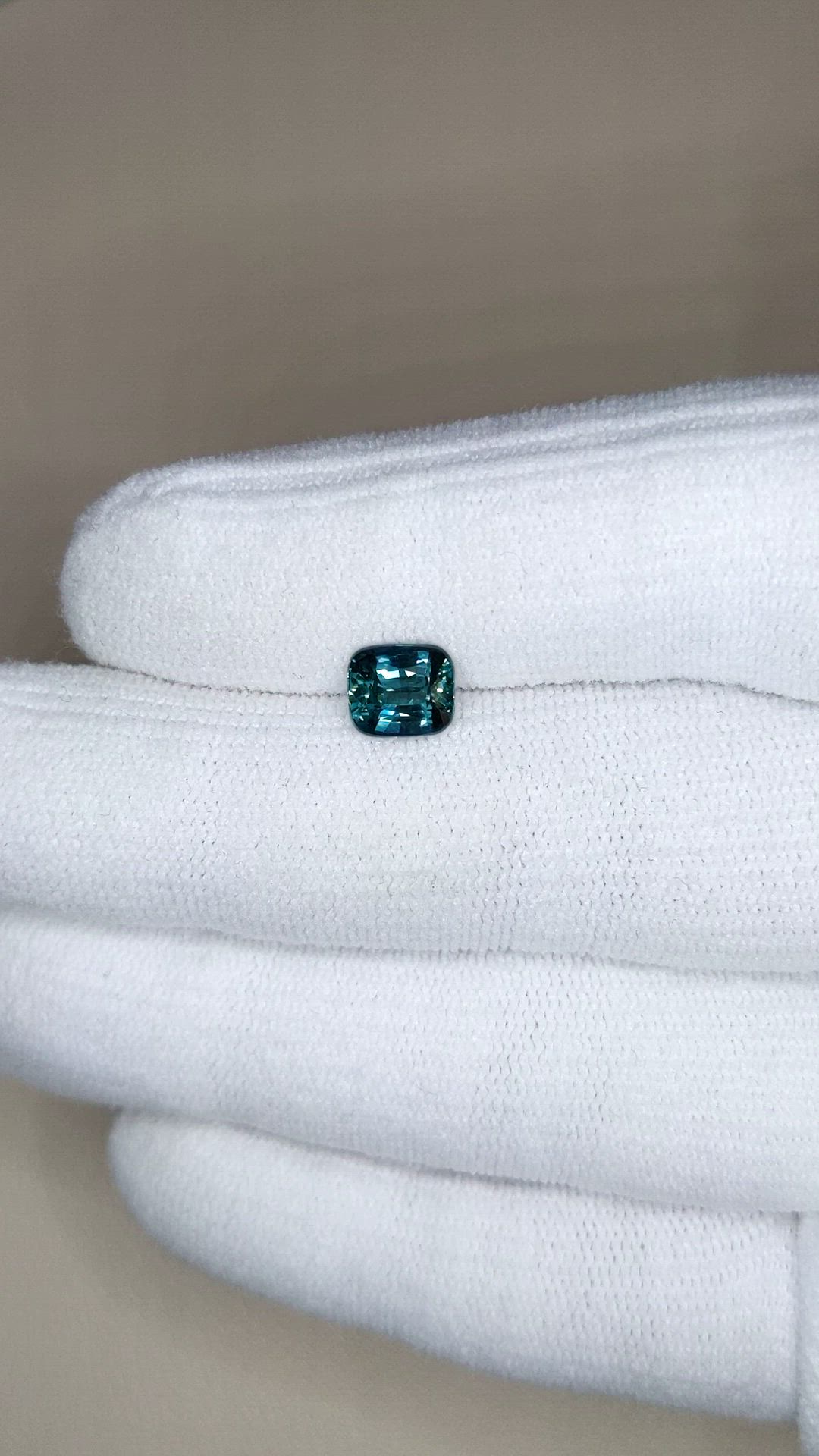 1.52 Ct. Greenish Blue Sapphire from Madagascar Size Video
