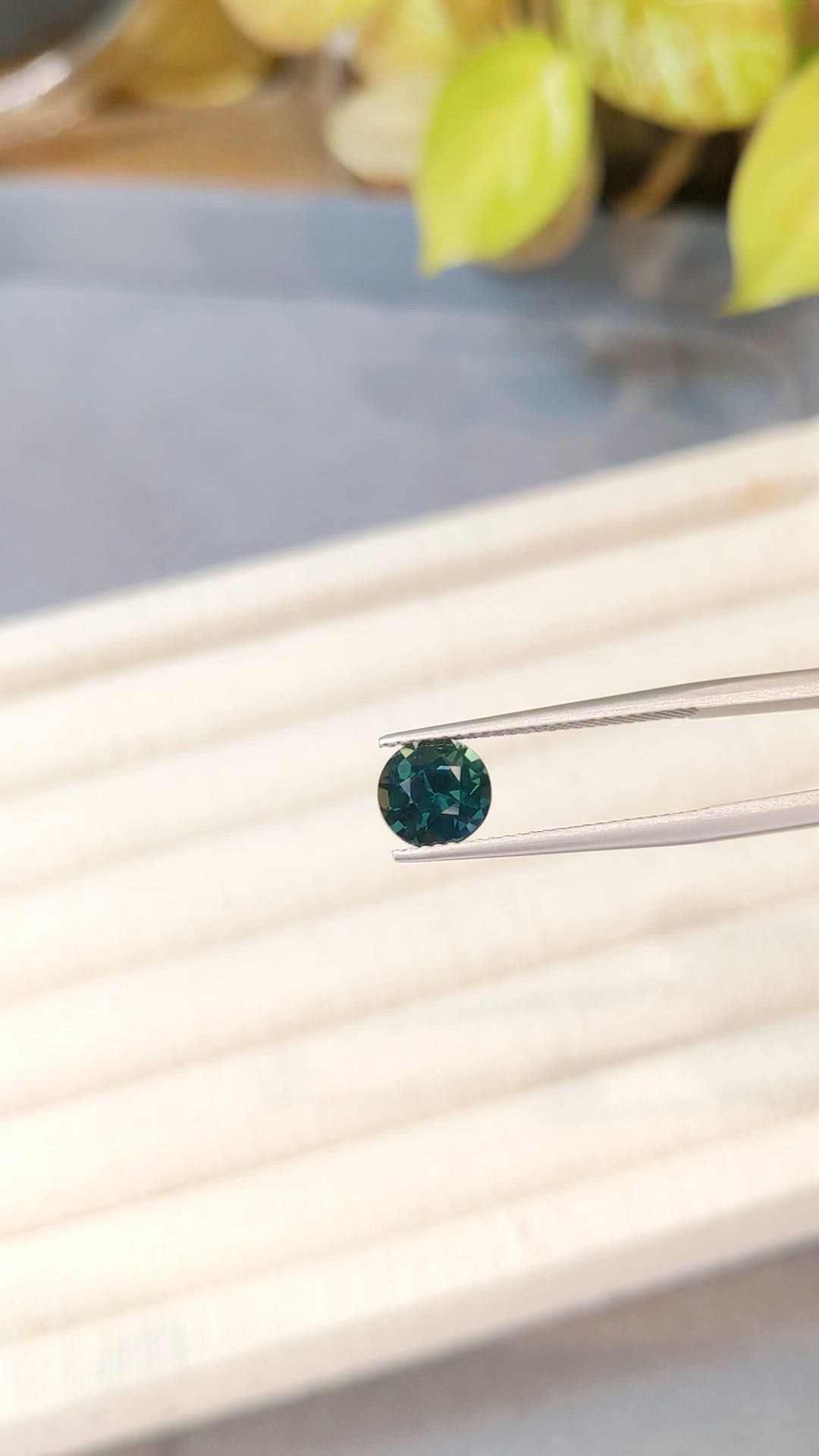 1.78 Ct. Bluish Green Sapphire from Madagascar Size Video