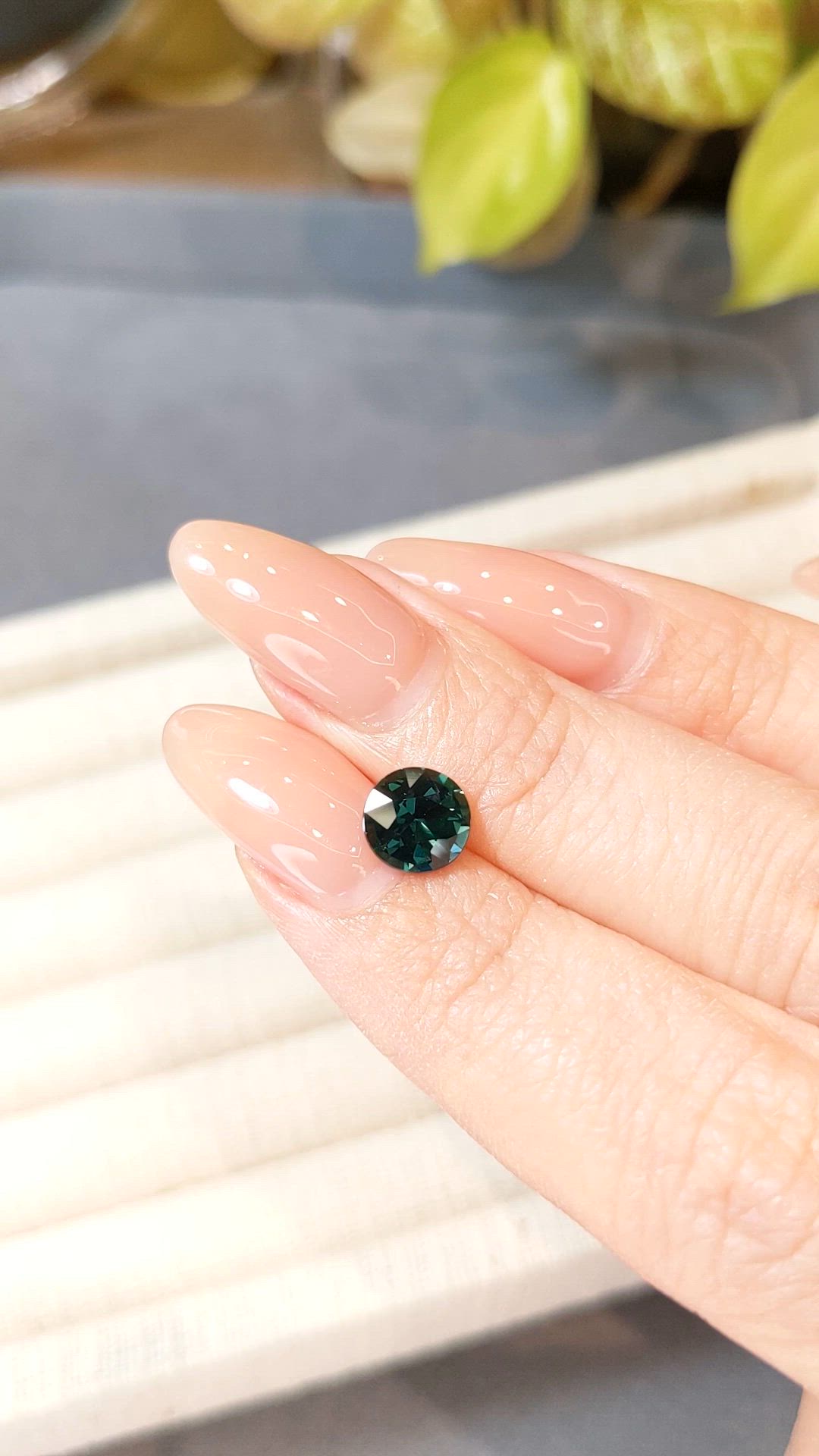 1.78 Ct. Bluish Green Sapphire from Madagascar Size Video