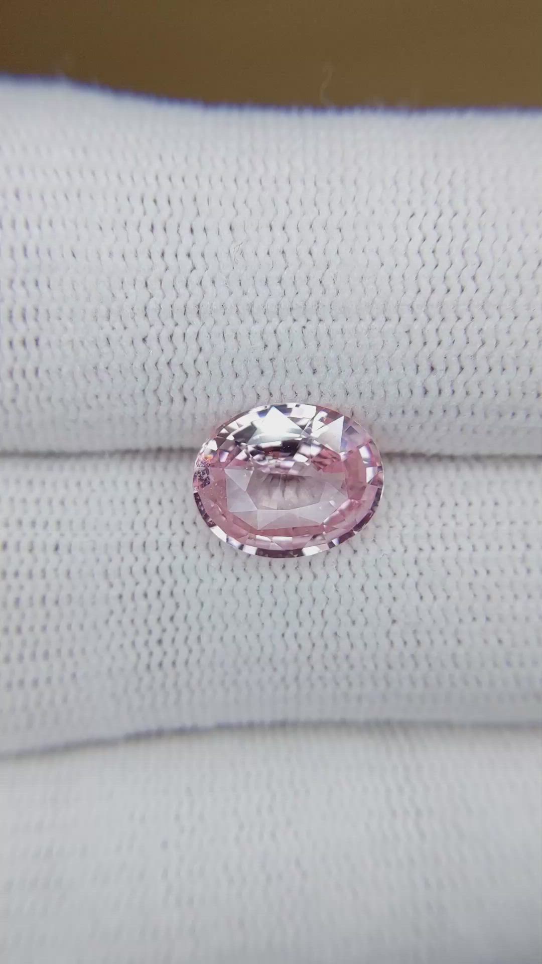 3.13 Ct. Pink Sapphire from Ceylon (Sri Lanka) Size Video