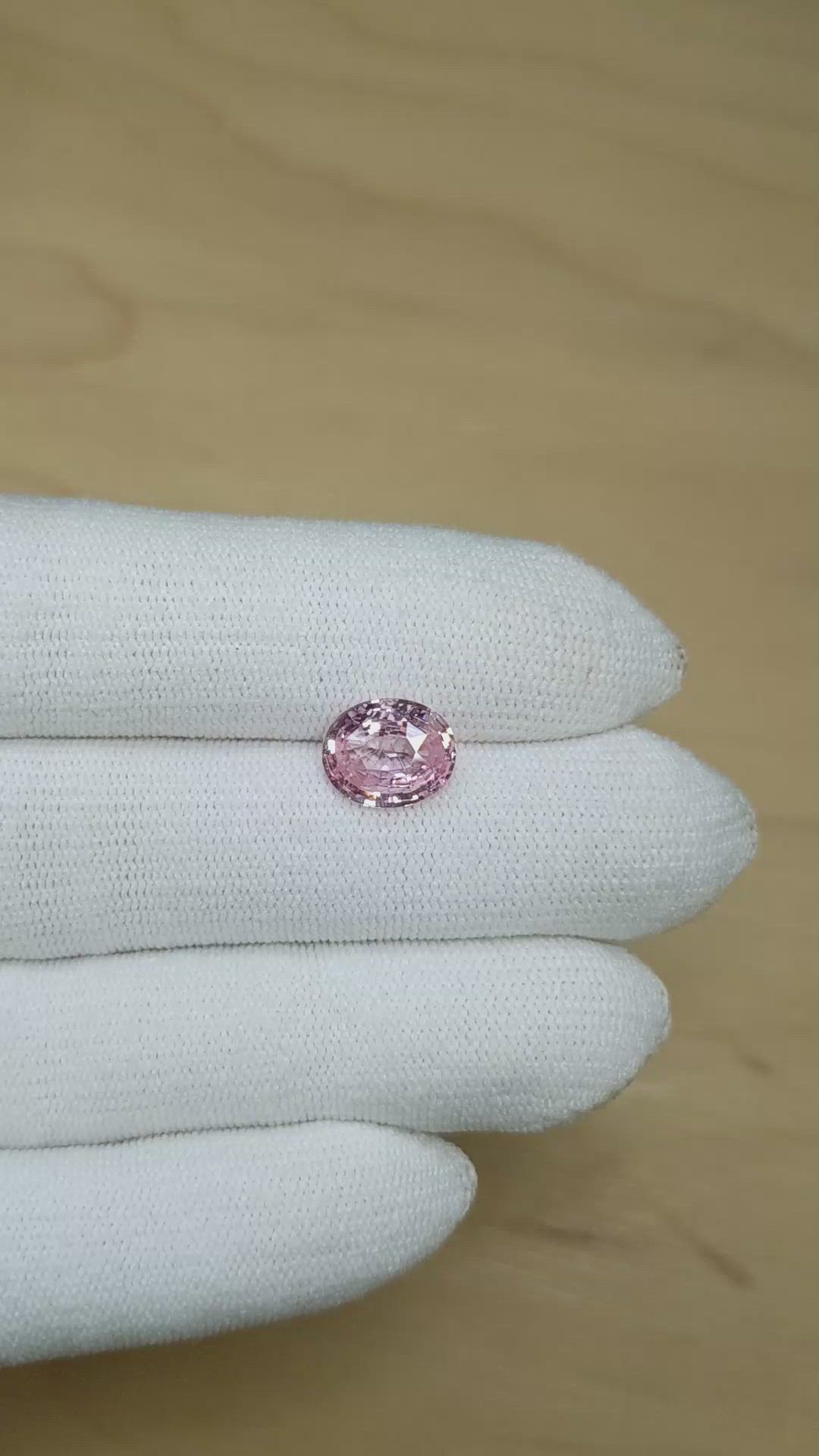 3.13 Ct. Pink Sapphire from Ceylon (Sri Lanka) Size Video