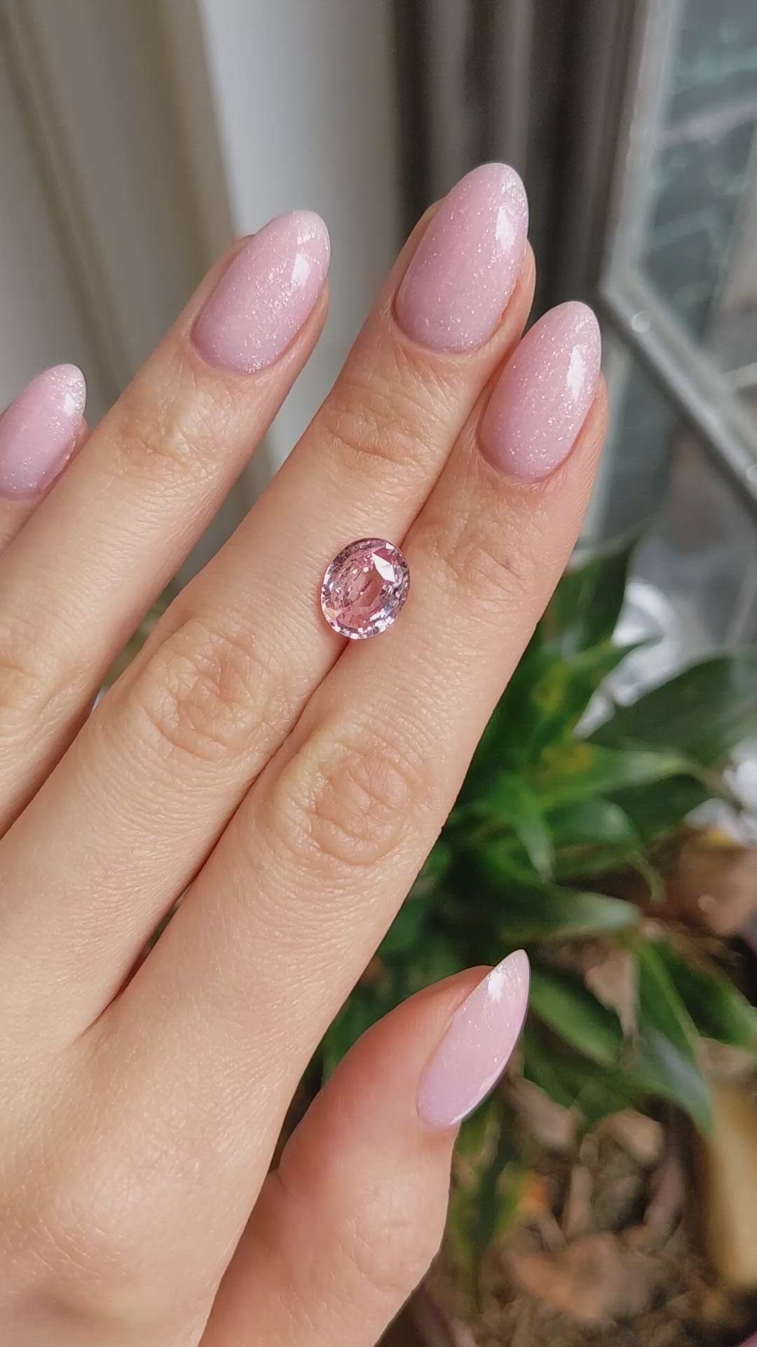 3.13 Ct. Pink Sapphire from Ceylon (Sri Lanka) Size Video