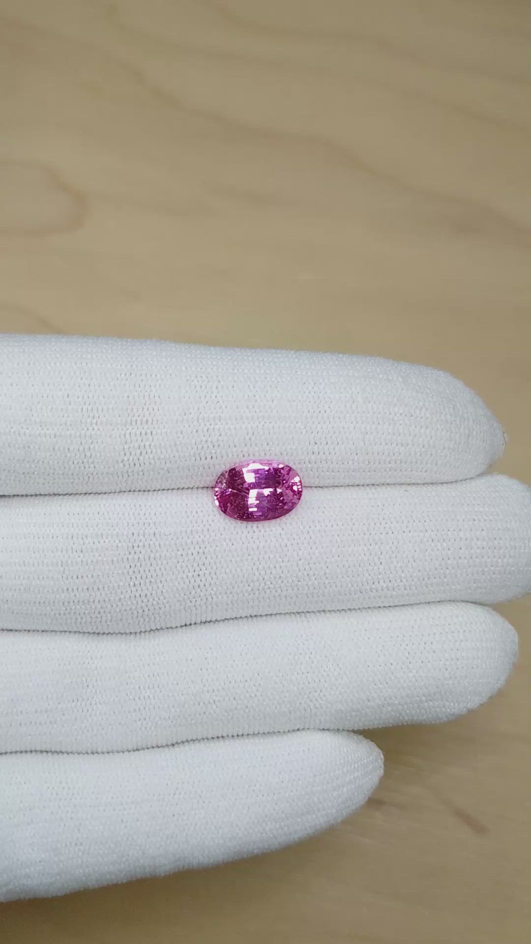 4.03 Ct. Pink Sapphire from Madagascar Size Video