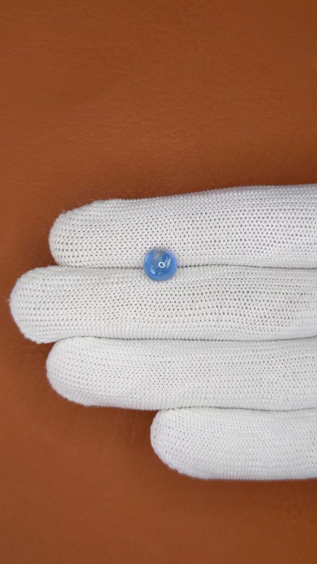 3.47 Ct. Blue Star Sapphire from Ceylon (Sri Lanka) Size Video