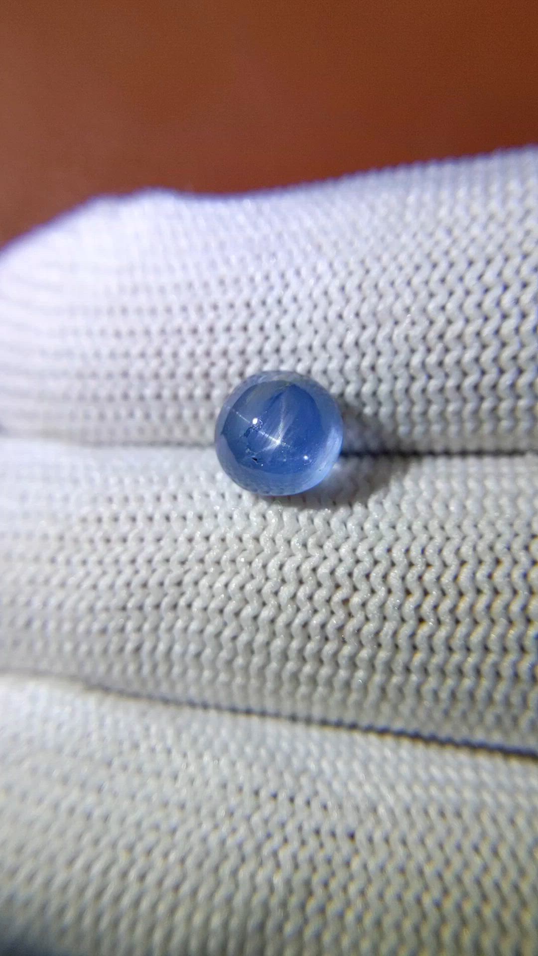 3.47 Ct. Blue Star Sapphire from Ceylon (Sri Lanka) Size Video