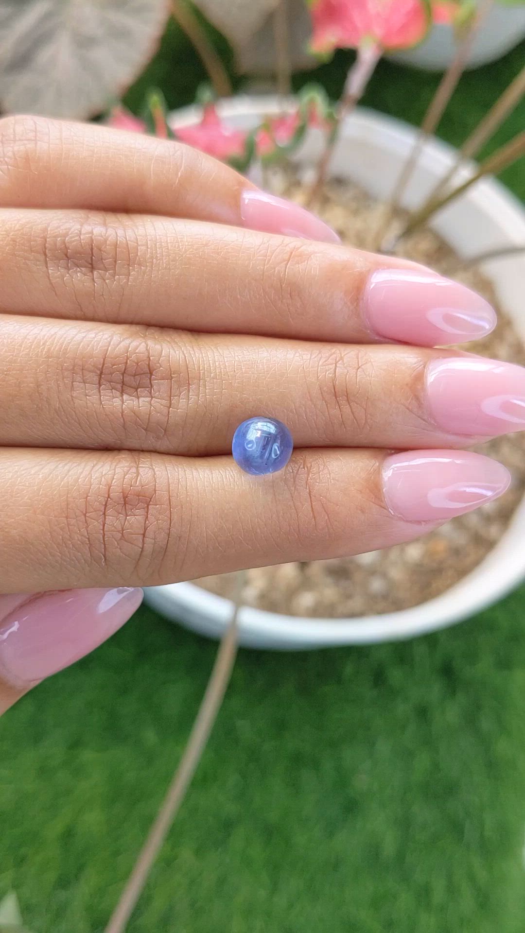 3.47 Ct. Blue Star Sapphire from Ceylon (Sri Lanka) Size Video