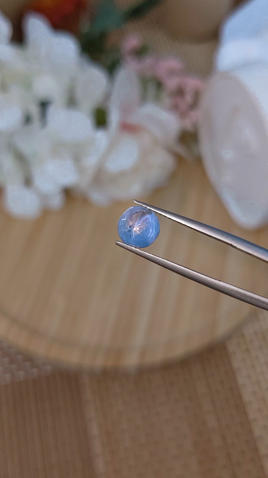 3.47 Ct. Blue Star Sapphire from Ceylon (Sri Lanka) Size Video