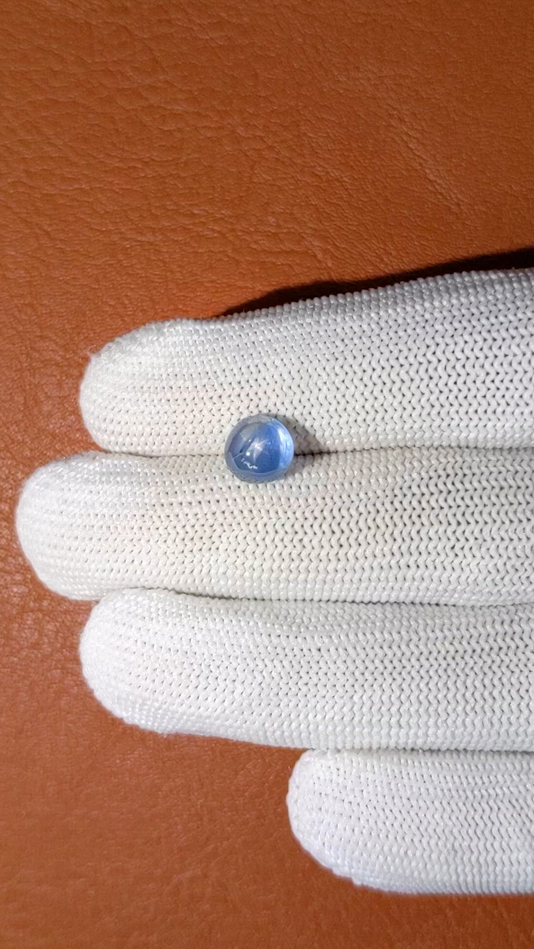 3.47 Ct. Blue Star Sapphire from Ceylon (Sri Lanka) Size Video