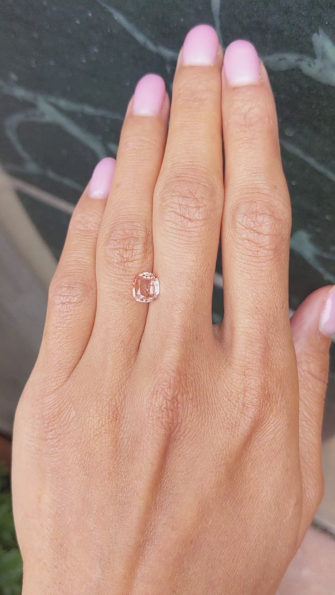 1.58 Ct. Padparadscha Sapphire from Ceylon (Sri Lanka) Size Video