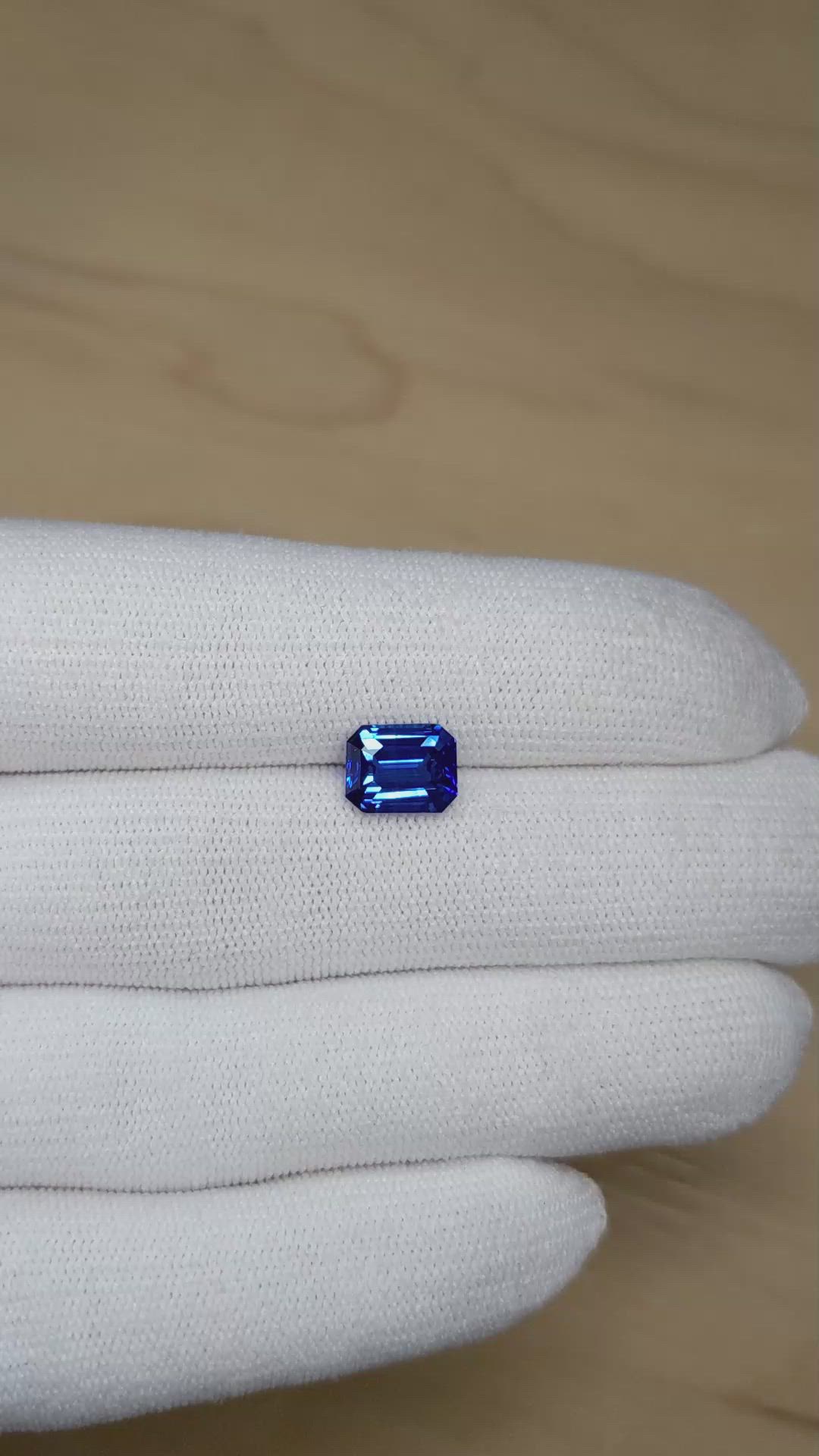 3.54 Ct. Blue Sapphire from Ceylon (Sri Lanka) Size Video