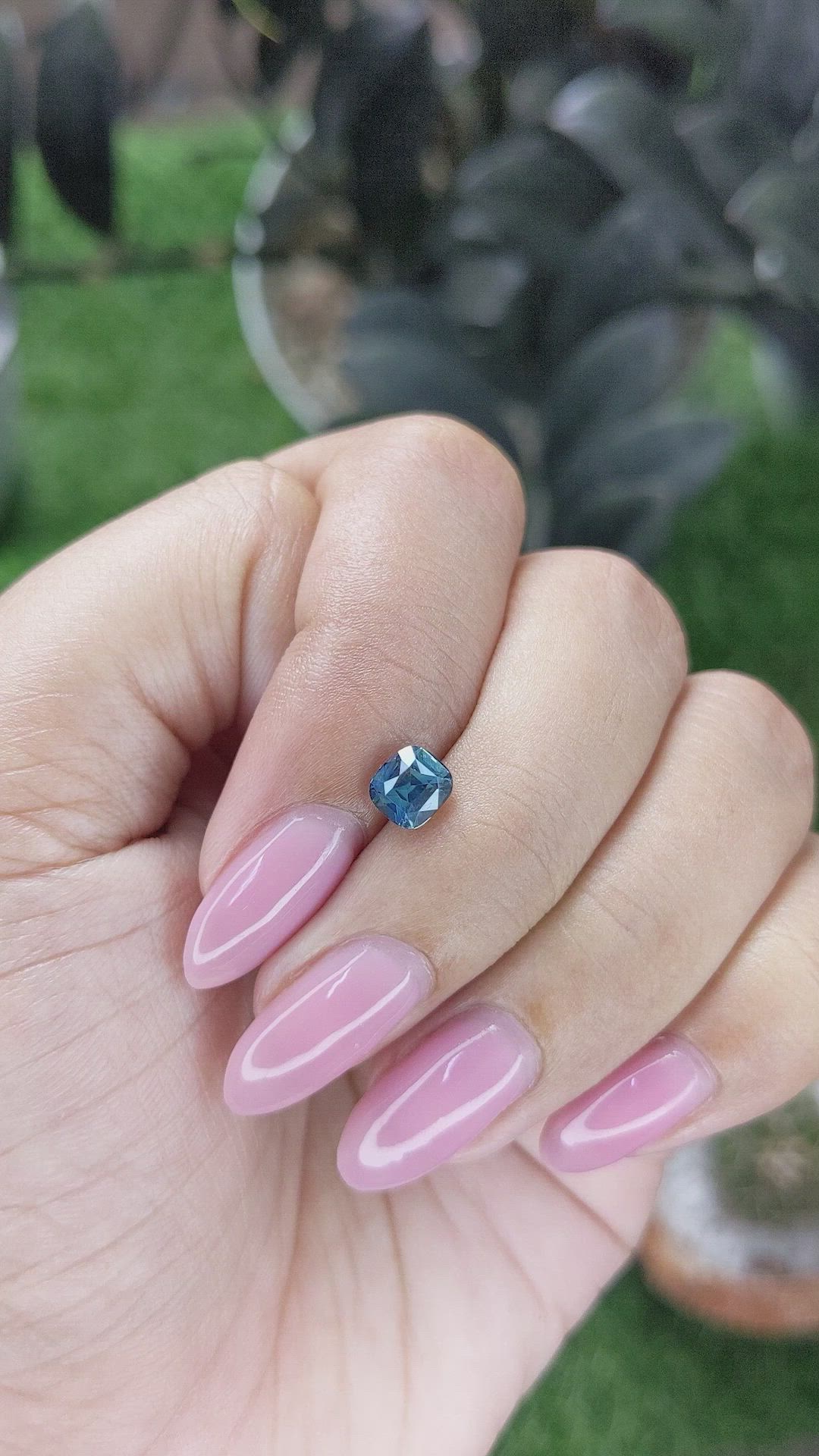 1.04 Ct. Greenish Blue Sapphire from Madagascar Size Video