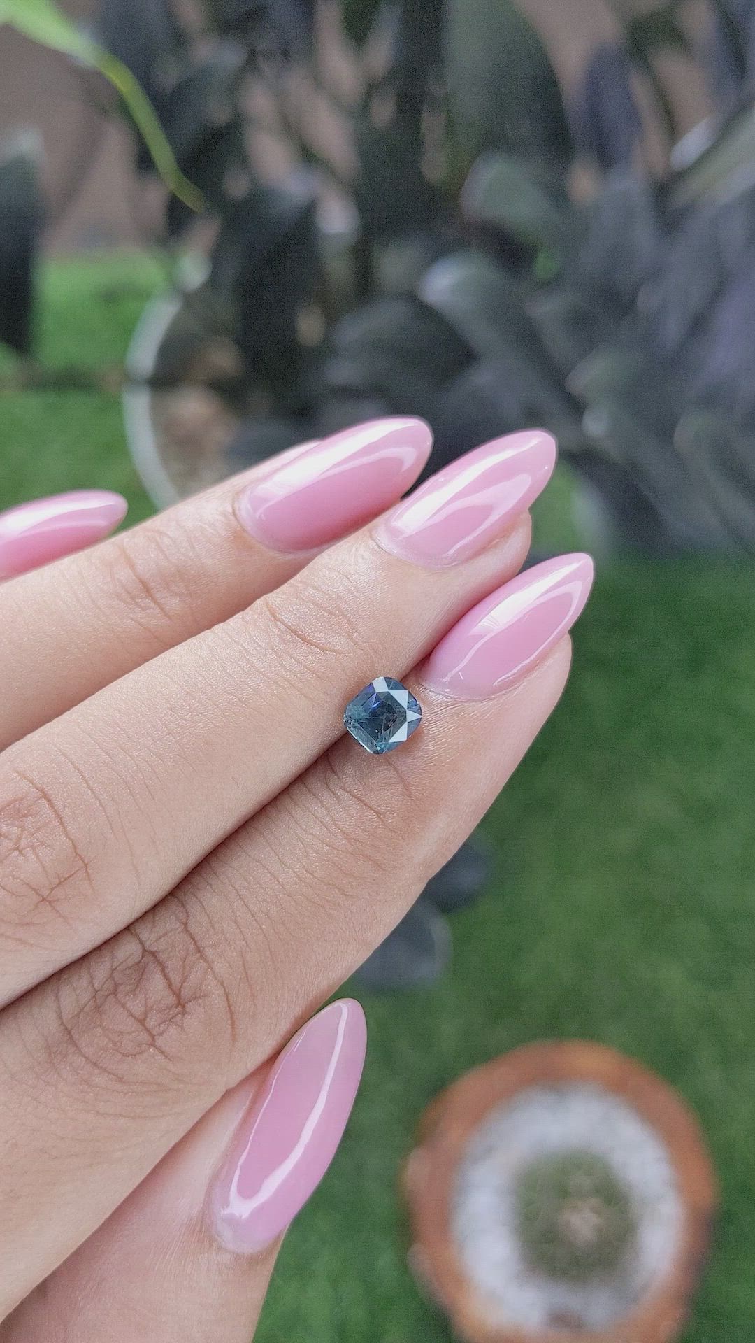 1.04 Ct. Greenish Blue Sapphire from Madagascar Size Video