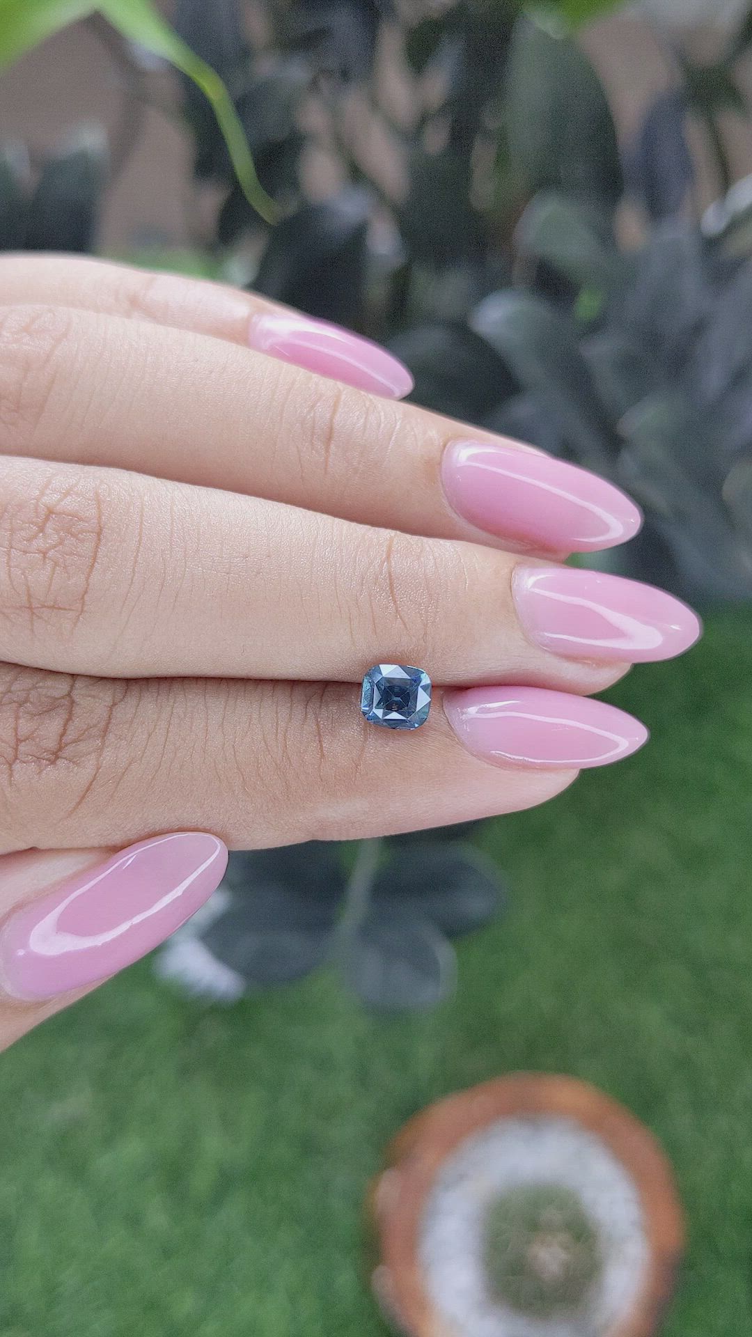 1.04 Ct. Greenish Blue Sapphire from Madagascar Size Video