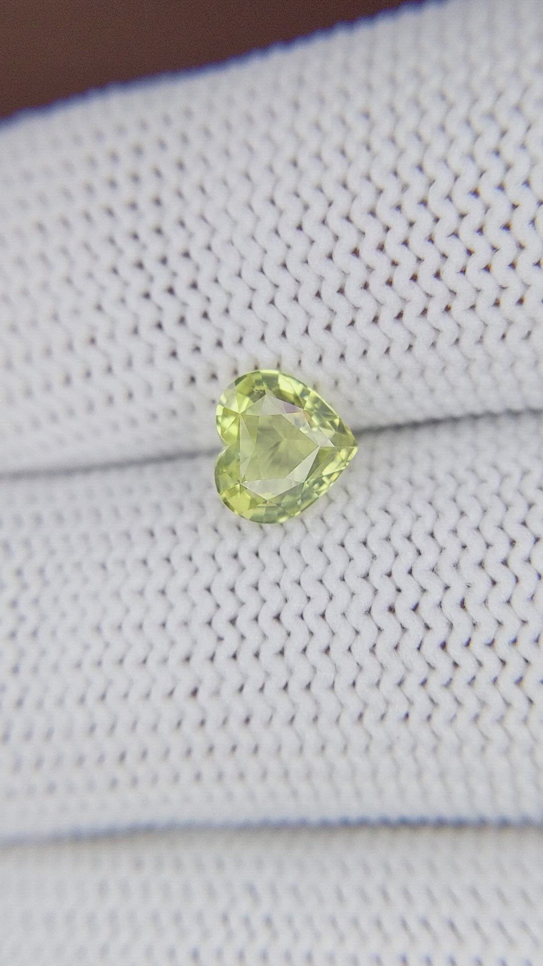 1.10 Ct. Yellowish Green Sapphire from Madagascar Size Video