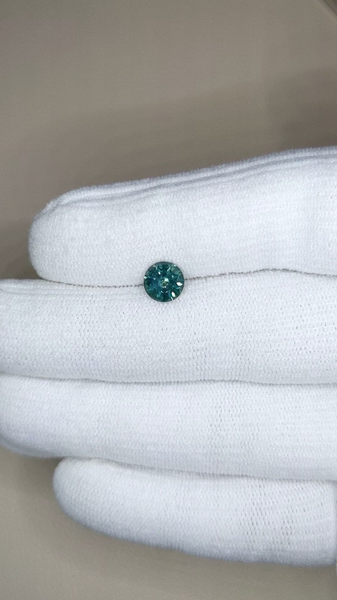 1.36 Ct. Bluish Green Sapphire from Montana Size Video