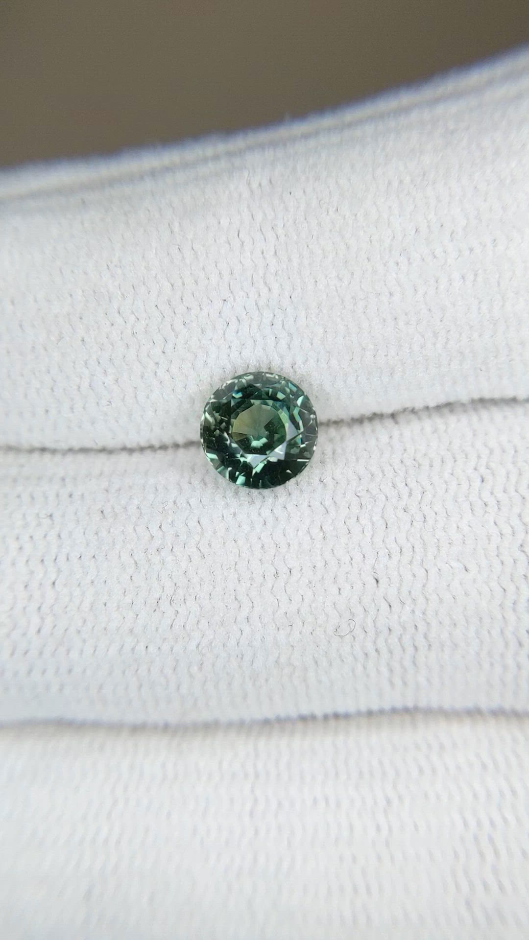 1.70 Ct. Green Sapphire from Montana Size Video