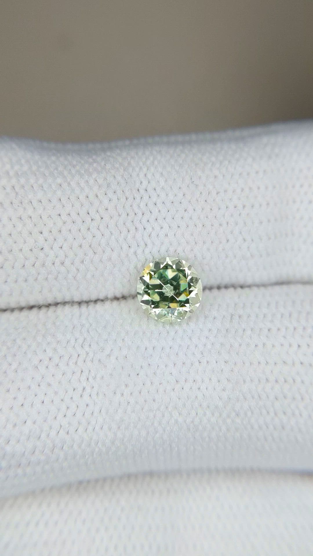 1.14 Ct. Greenish Yellow Sapphire from Montana Size Video