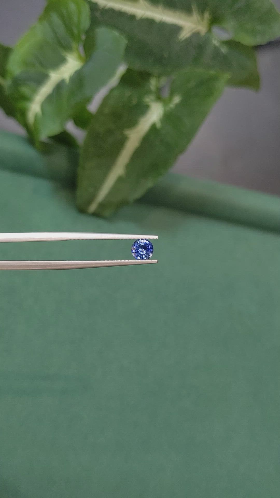 0.65 Ct. Blue Sapphire from Ceylon (Sri Lanka) Size Video