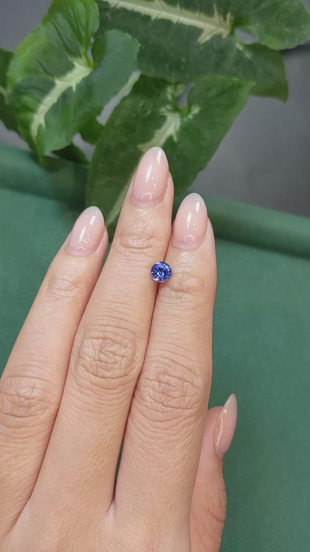 0.65 Ct. Blue Sapphire from Ceylon (Sri Lanka) Size Video