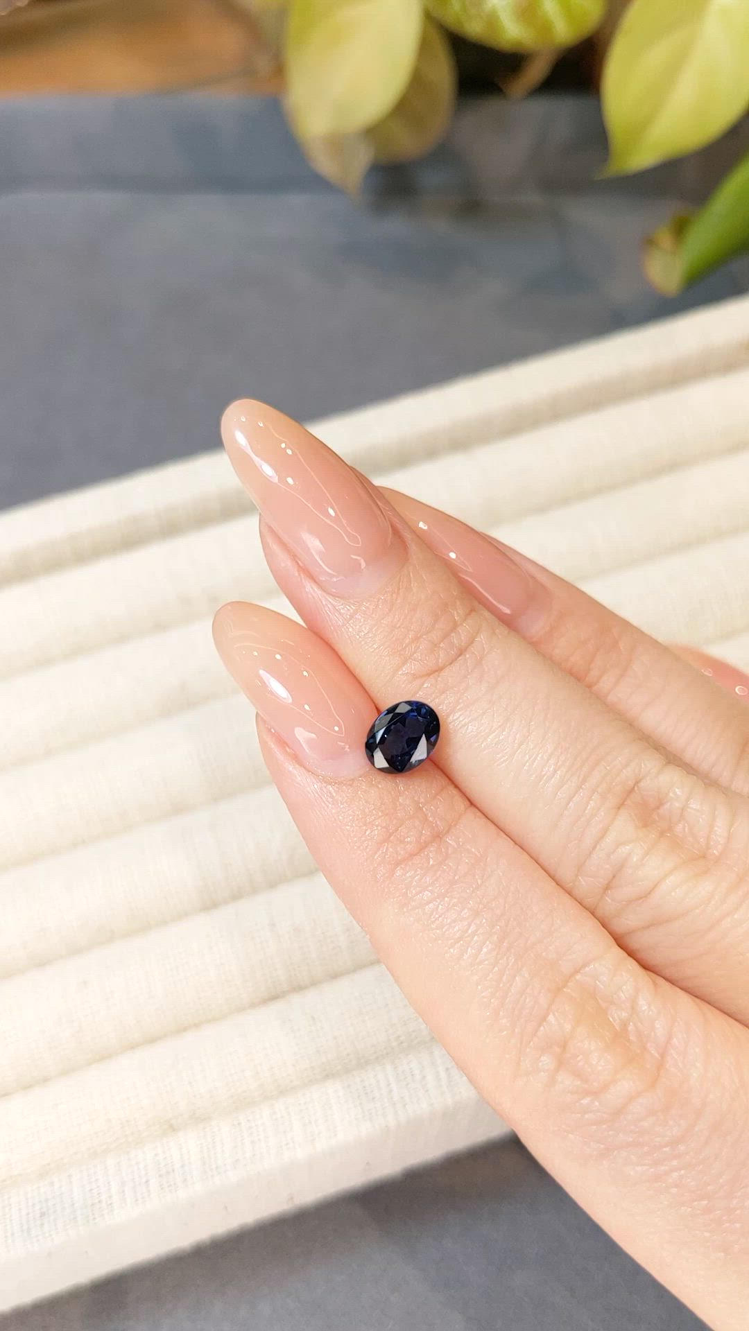 1.39 Ct. Greenish Blue Sapphire from Ceylon (Sri Lanka) Size Video