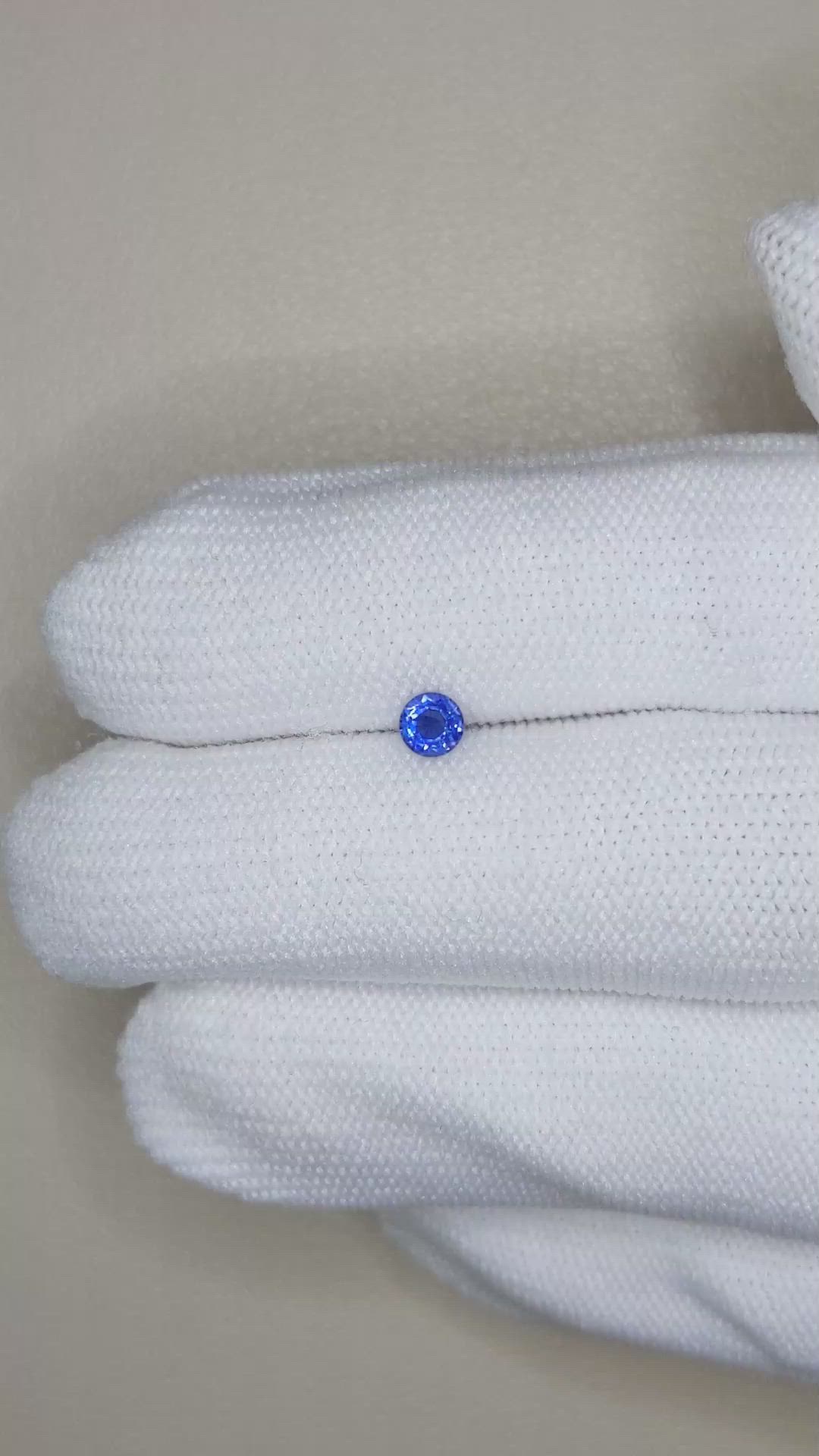 0.28 Ct. Blue Sapphire from Ceylon (Sri Lanka) Size Video