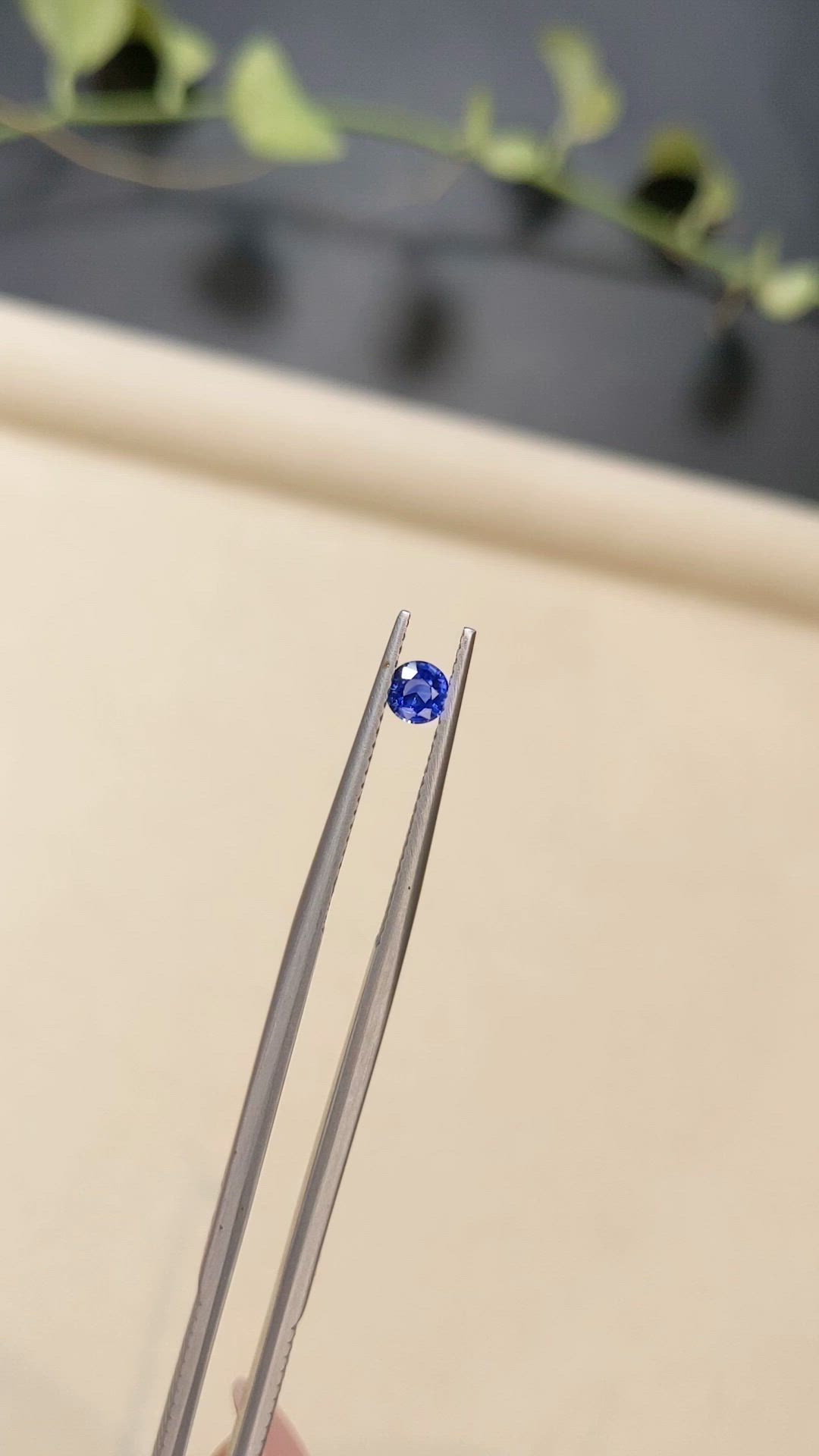 0.28 Ct. Blue Sapphire from Ceylon (Sri Lanka) Size Video