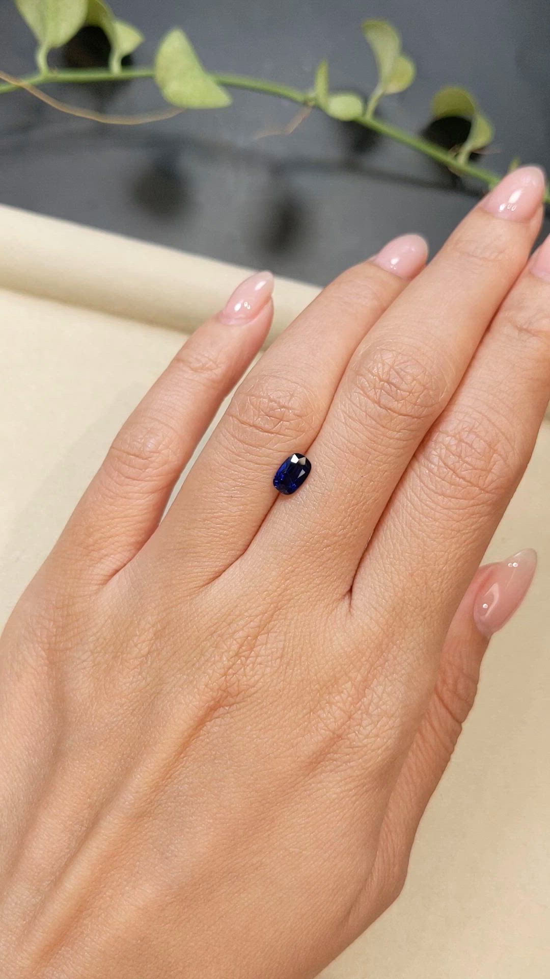 0.83 Ct. Blue Sapphire from Ceylon (Sri Lanka) Size Video