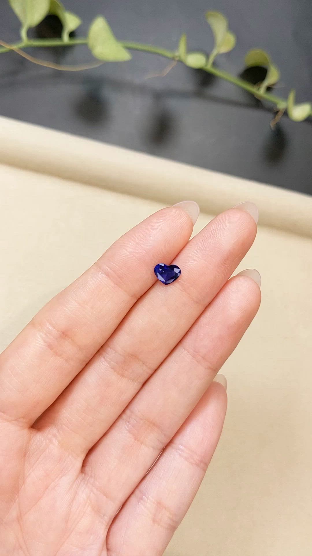 0.73 Ct. Blue Sapphire from Ceylon (Sri Lanka) Size Video