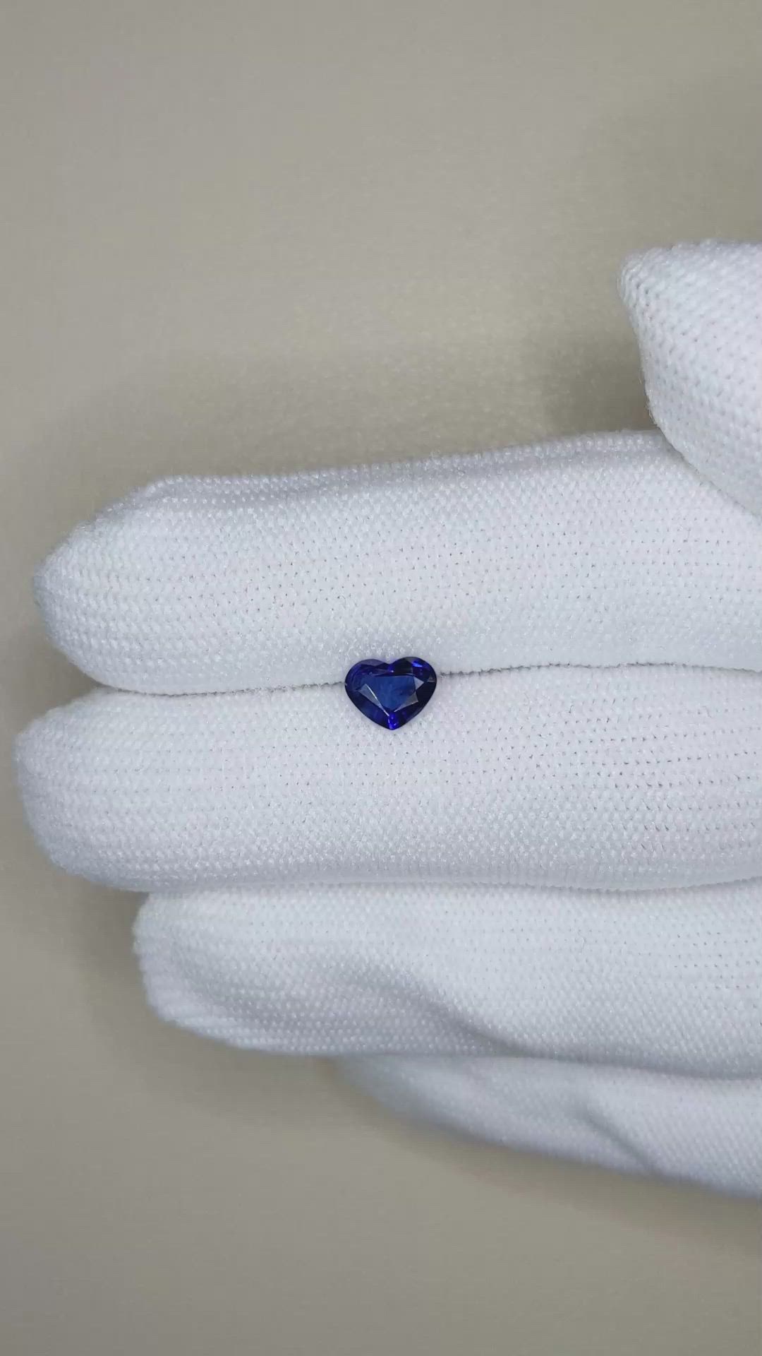 0.73 Ct. Blue Sapphire from Ceylon (Sri Lanka) Size Video