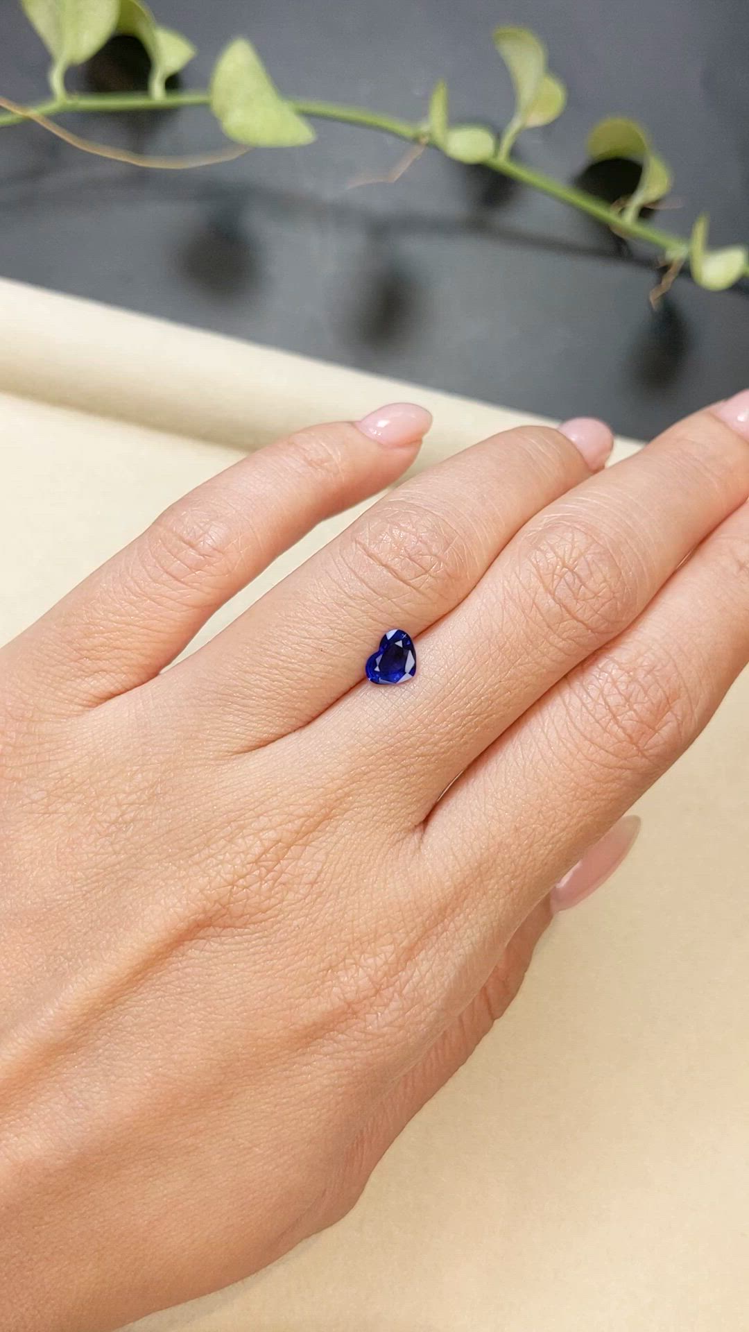 0.73 Ct. Blue Sapphire from Ceylon (Sri Lanka) Size Video