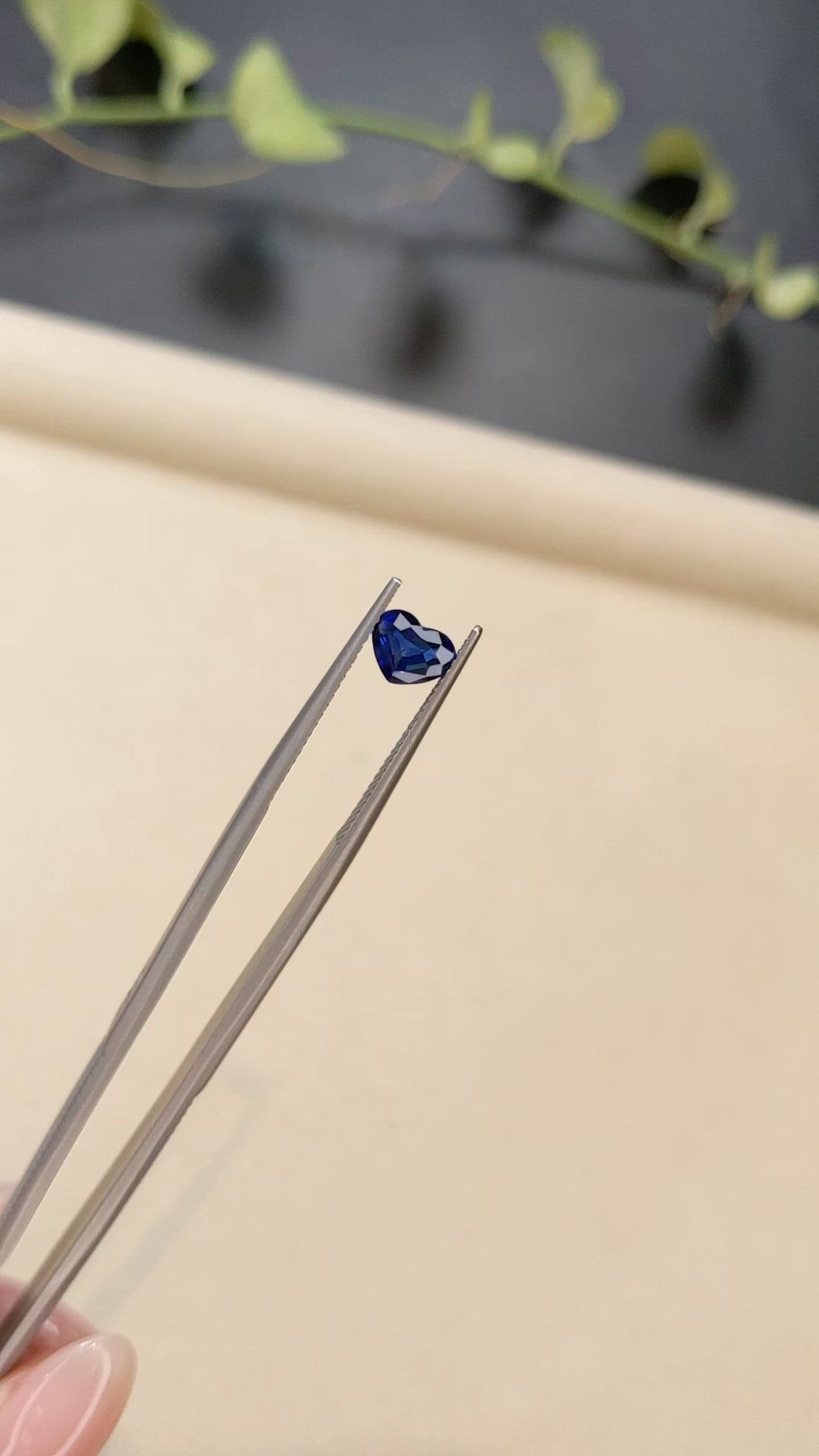0.73 Ct. Blue Sapphire from Ceylon (Sri Lanka) Size Video