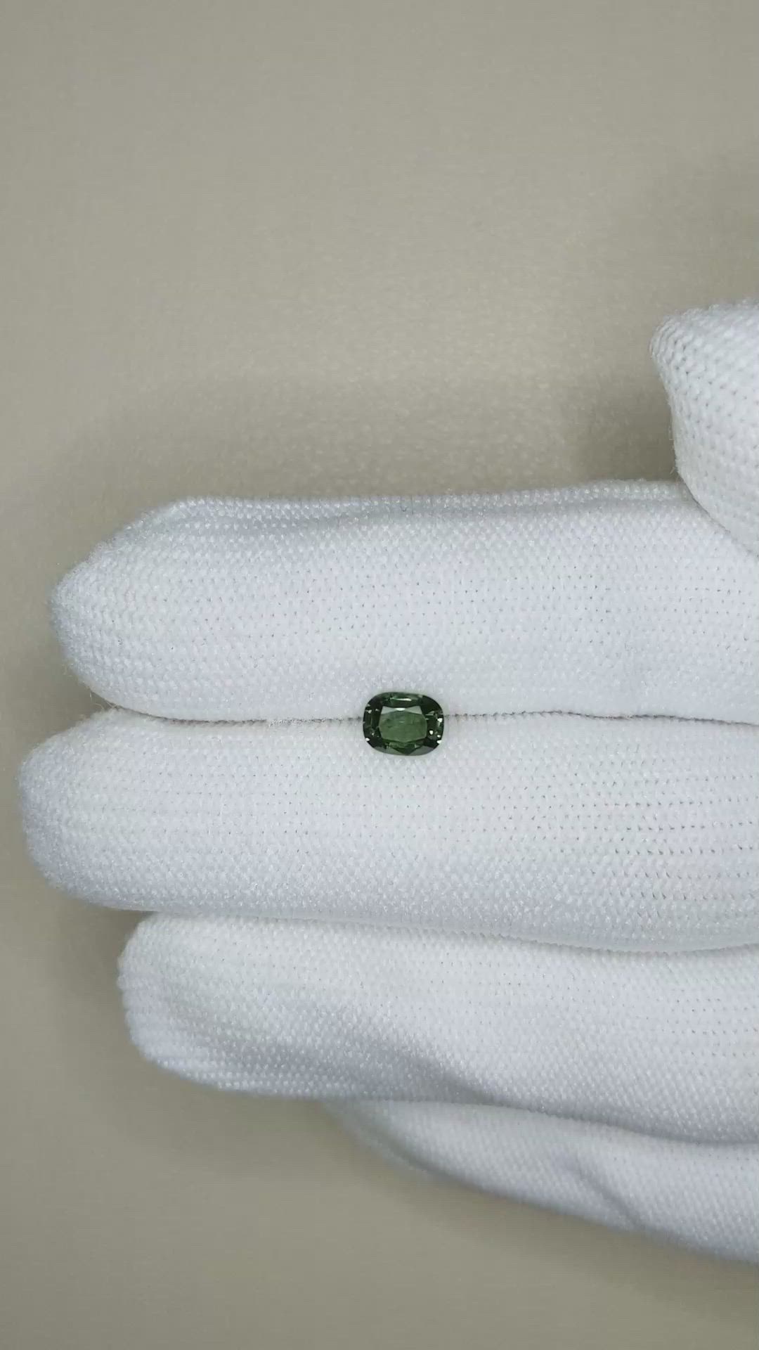 0.72 Ct. Bluish Green Sapphire from Thailand Size Video