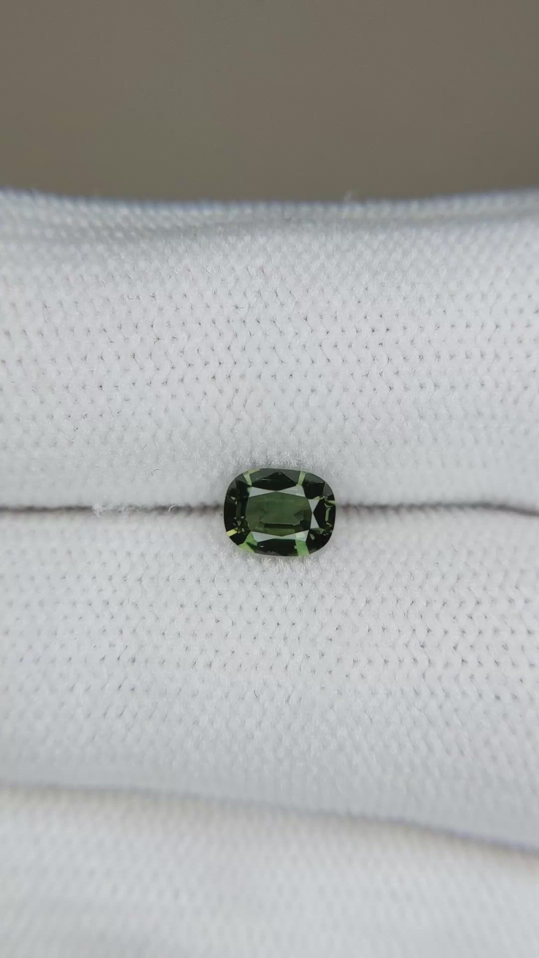 0.72 Ct. Bluish Green Sapphire from Thailand Size Video