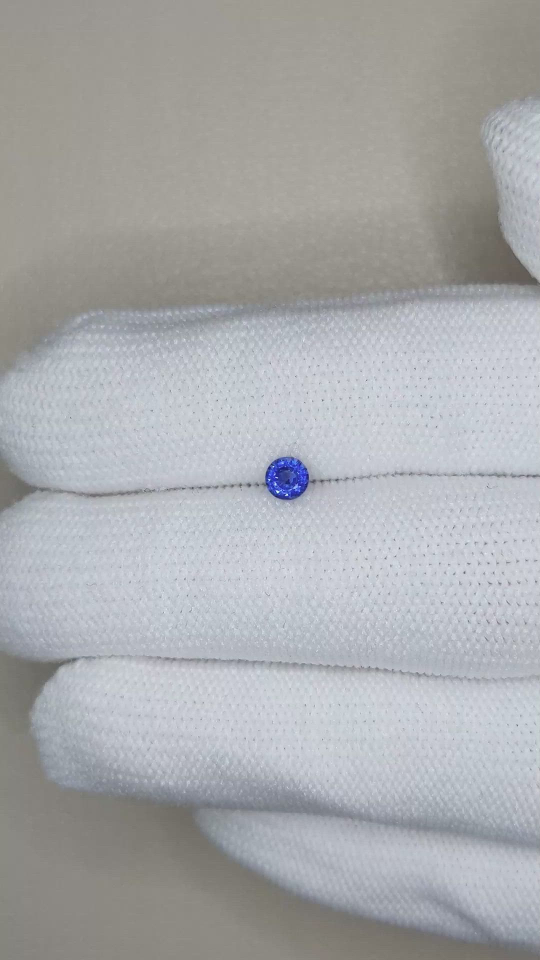 0.26 Ct. Blue Sapphire from Ceylon (Sri Lanka) Size Video