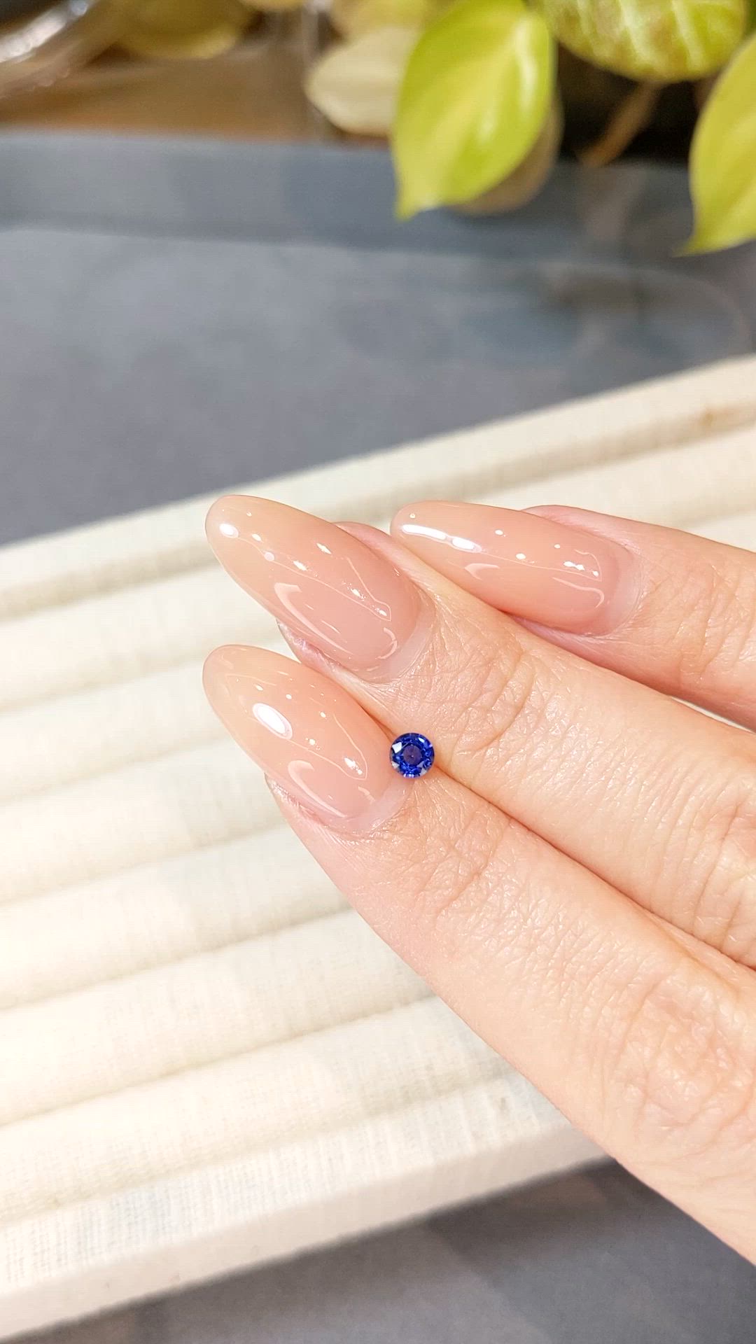 0.26 Ct. Blue Sapphire from Ceylon (Sri Lanka) Size Video