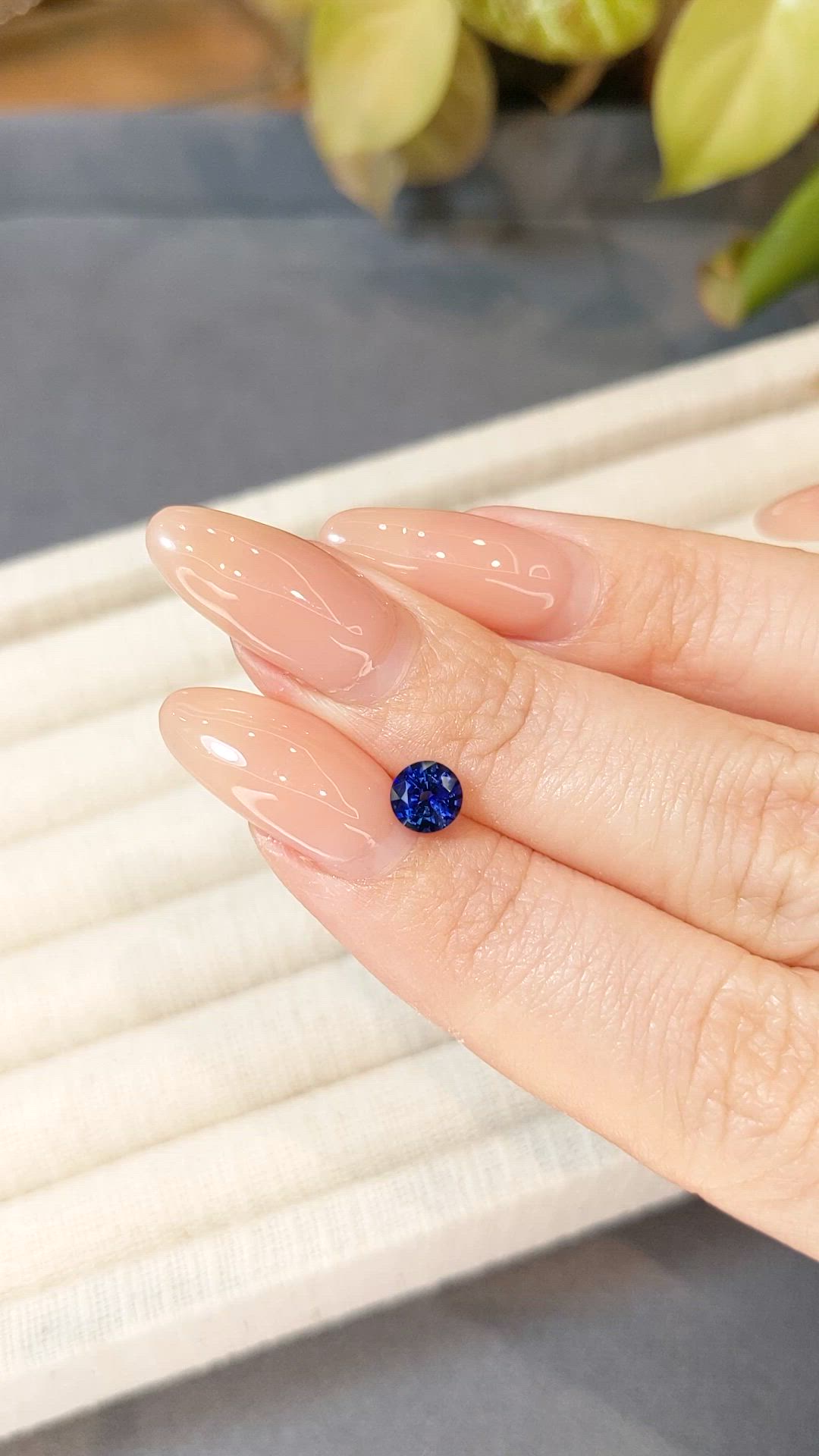 0.76 Ct. Blue Sapphire from Ceylon (Sri Lanka) Size Video