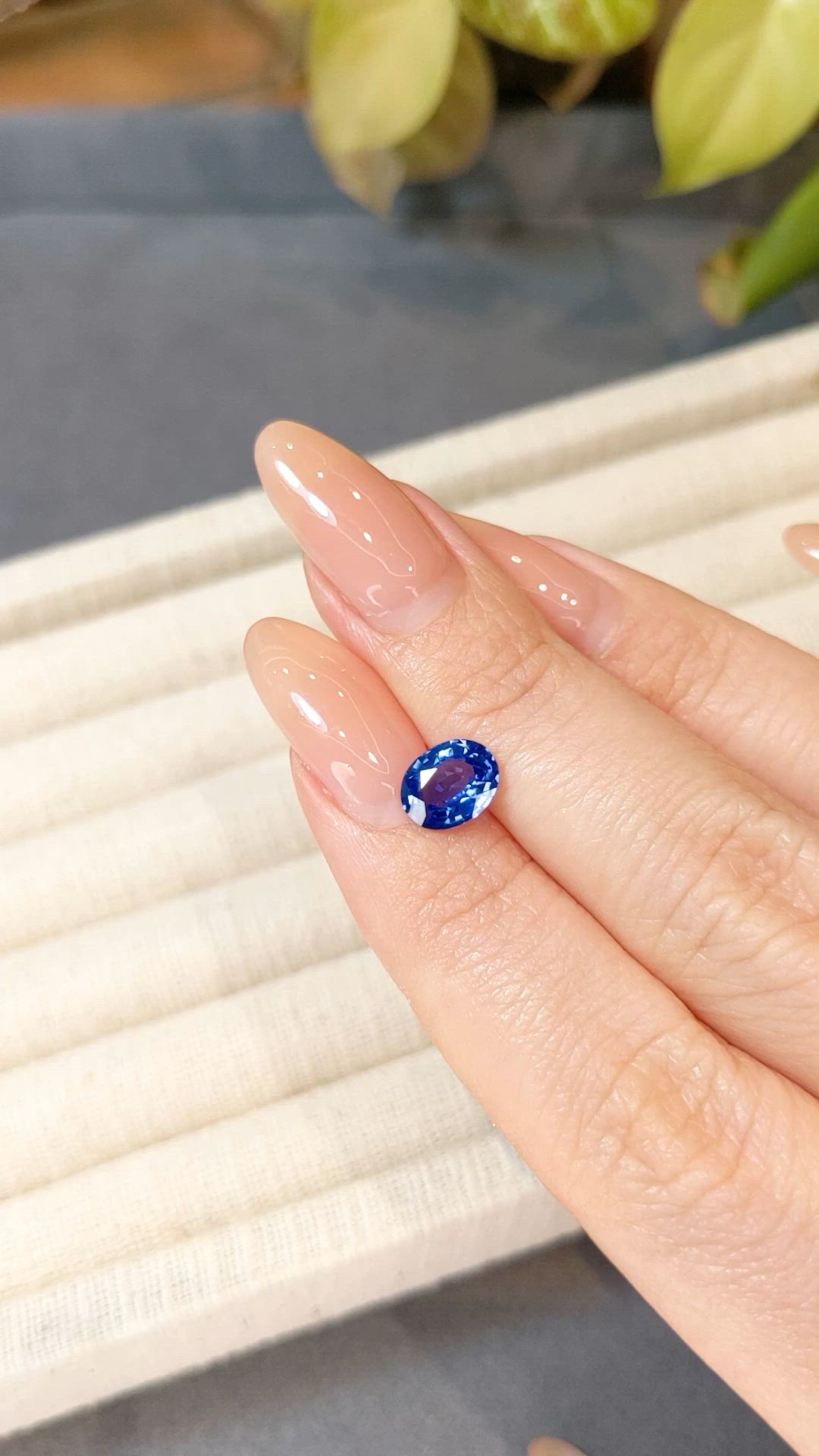 1.60 Ct. Blue Sapphire from Ceylon (Sri Lanka) Size Video