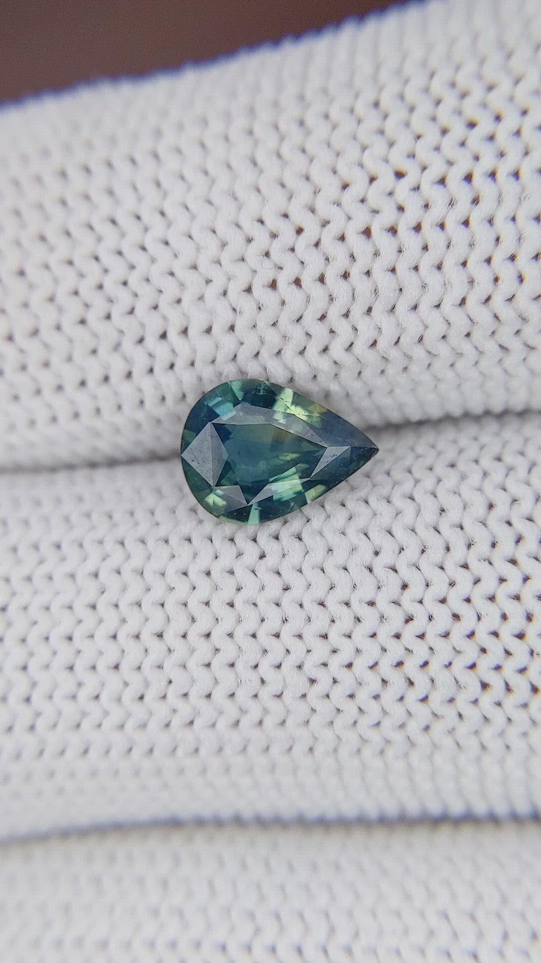 1.10 Ct. Bluish Green Sapphire from Madagascar Size Video