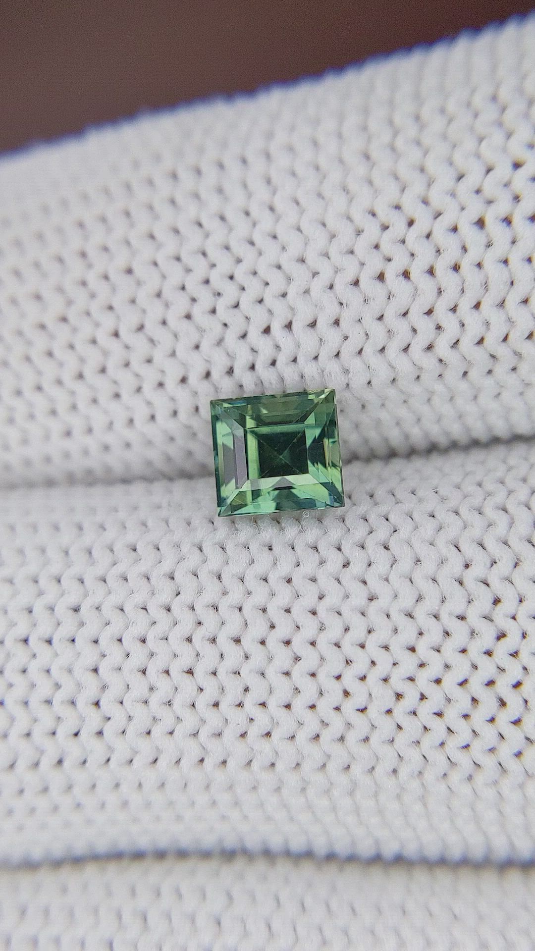 1.01 Ct. Bluish Green Sapphire from Madagascar Size Video