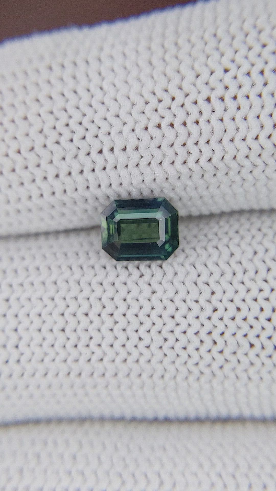 1.06 Ct. Bluish Green Sapphire from Madagascar Size Video