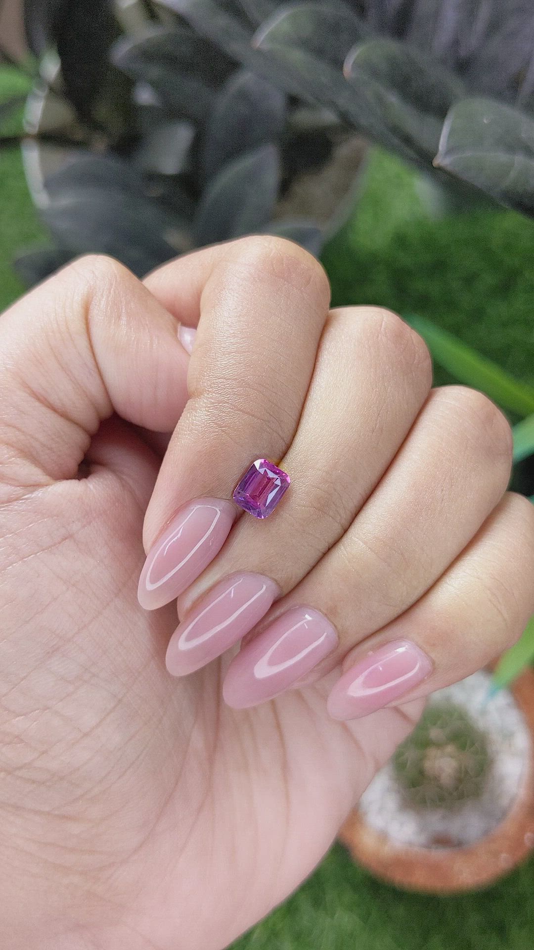 1.18 Ct. Purplish Pink Sapphire from Madagascar Size Video