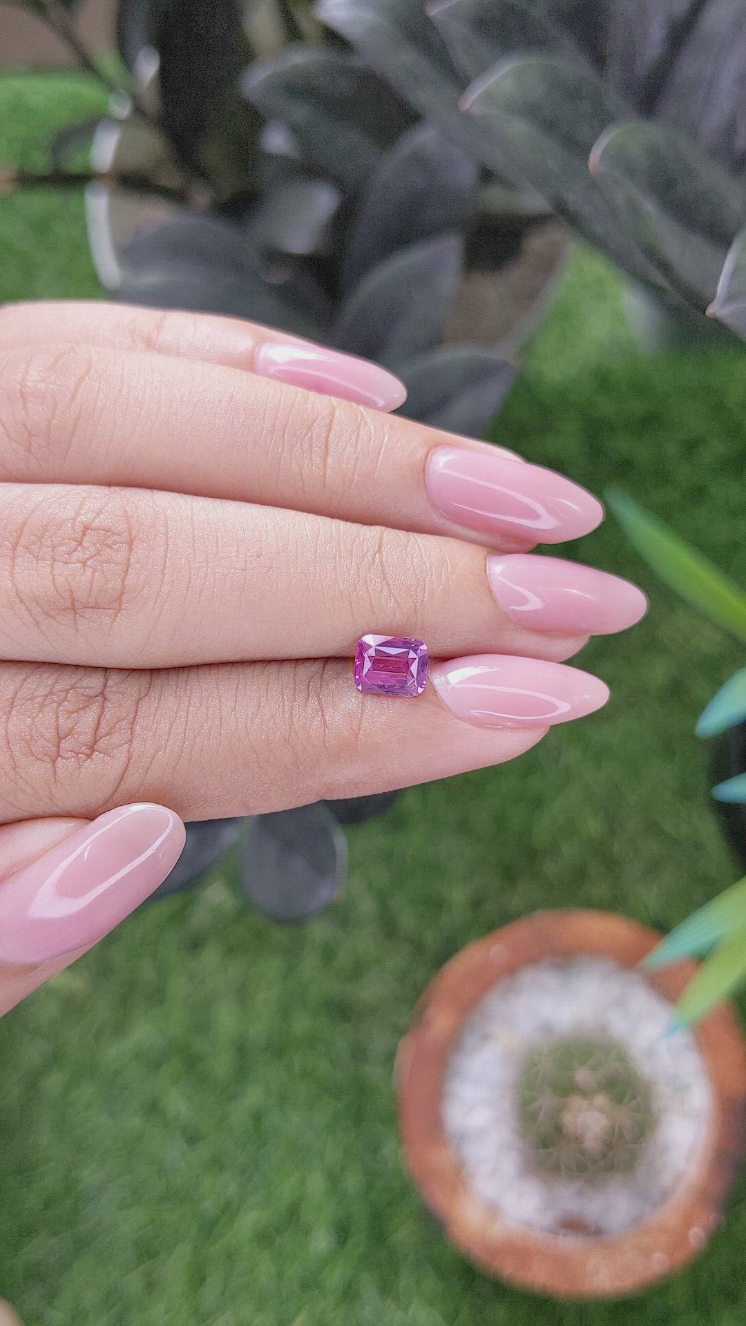 1.18 Ct. Purplish Pink Sapphire from Madagascar Size Video