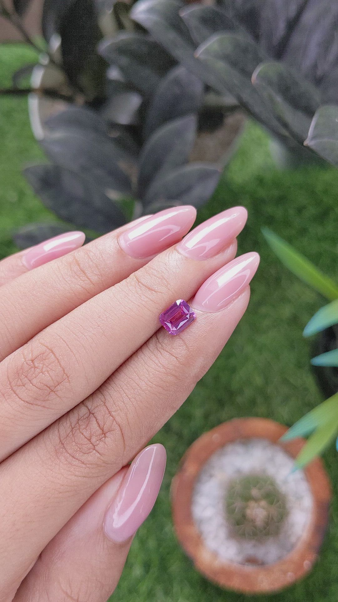 1.18 Ct. Purplish Pink Sapphire from Madagascar Size Video