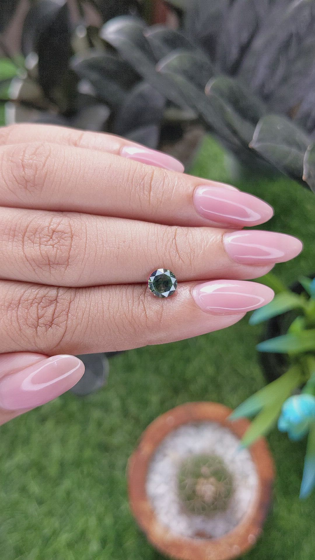 1.11 Ct. Yellowish Green Sapphire from Madagascar Size Video
