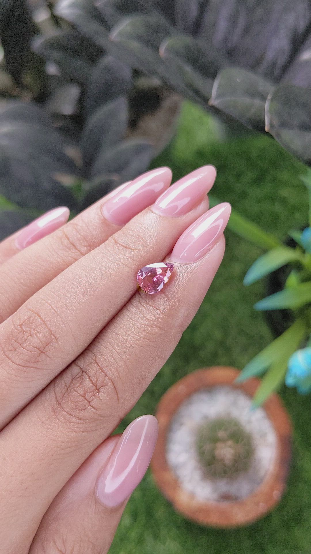 1.56 Ct. Padparadscha Sapphire from Madagascar Size Video