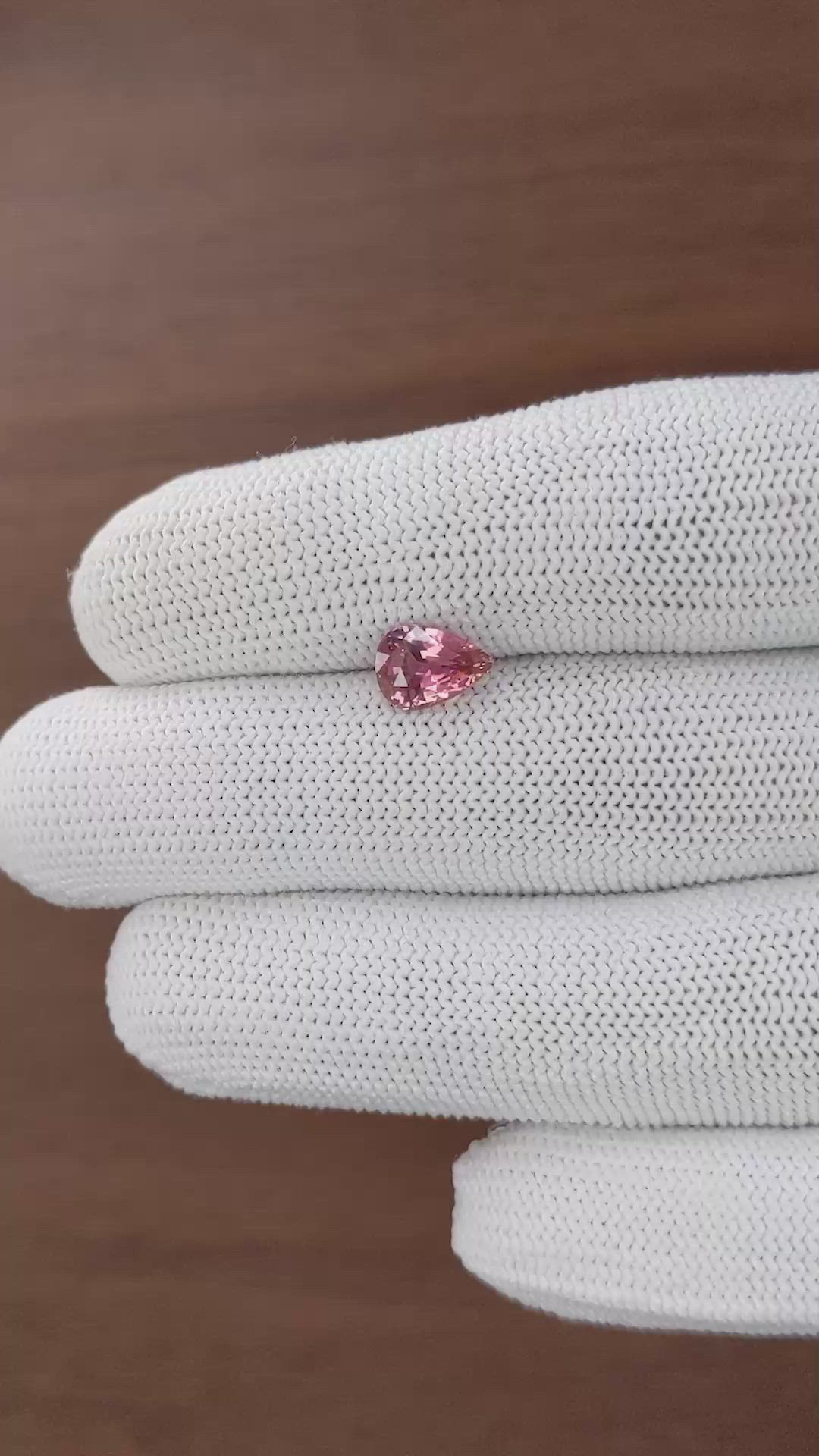 1.56 Ct. Padparadscha Sapphire from Madagascar Size Video