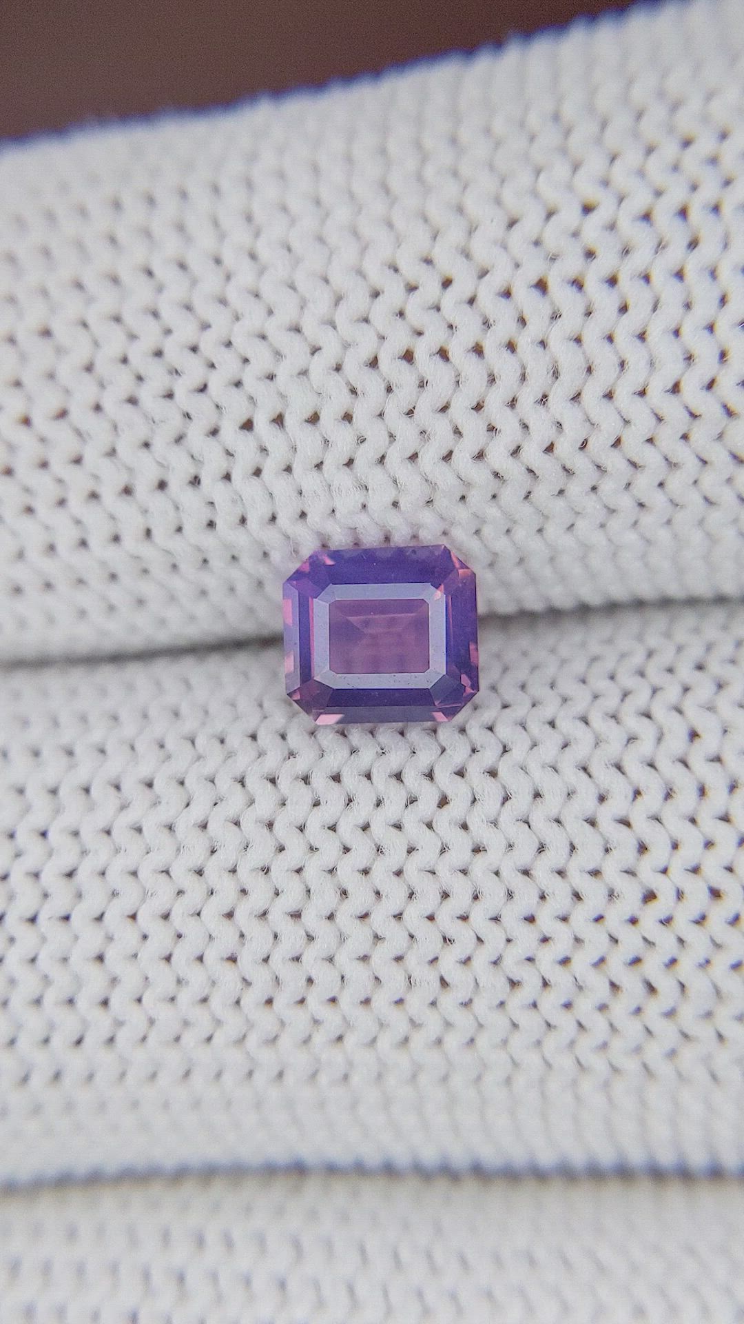 1.03 Ct. Pinkish Purple Sapphire from Tanzania Size Video