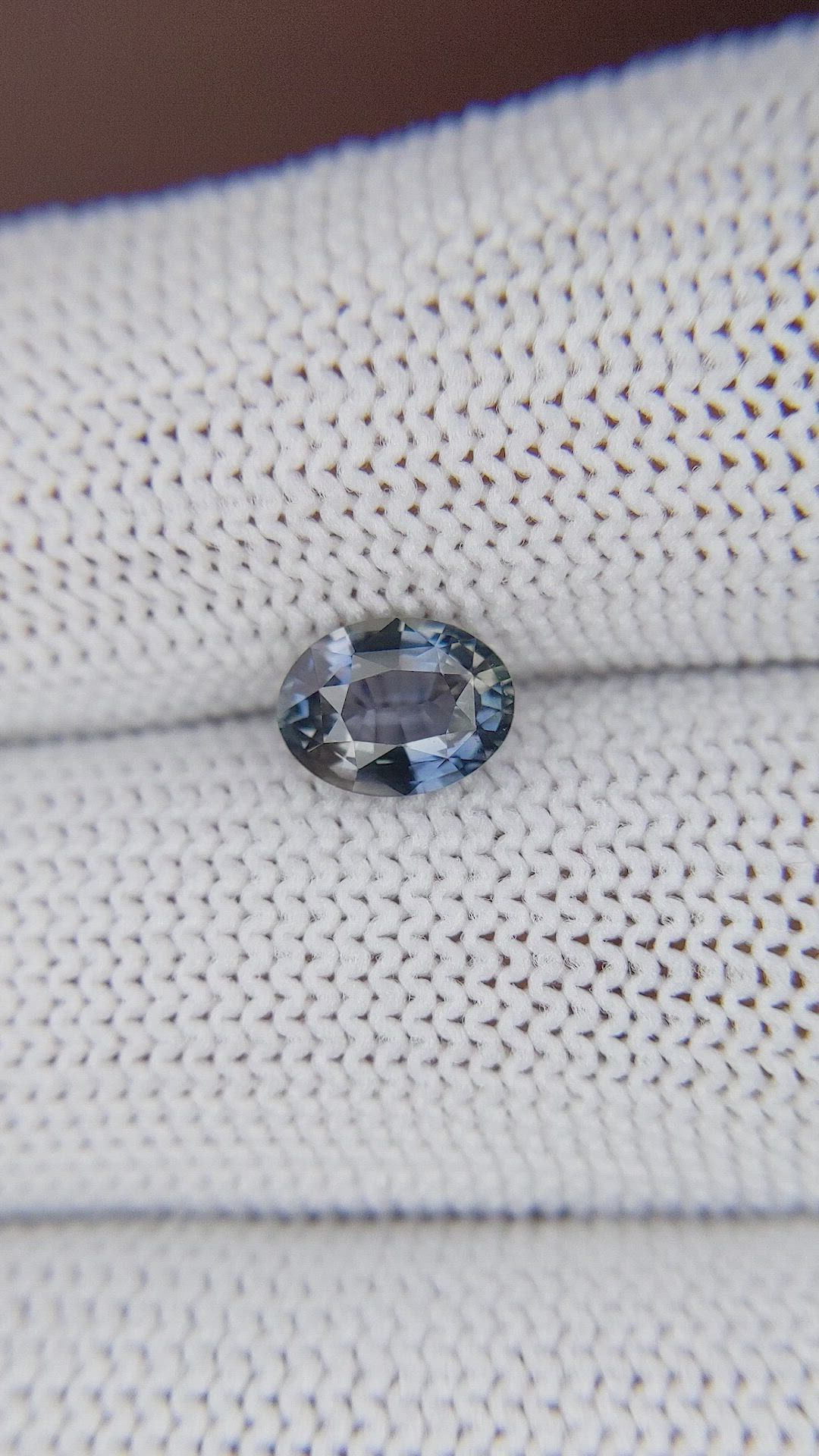 1.21 Ct. Greenish Blue Sapphire from Madagascar Size Video