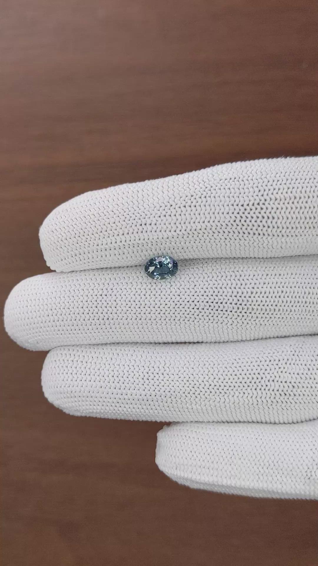 1.10 Ct. Greenish Blue Sapphire from Madagascar Size Video